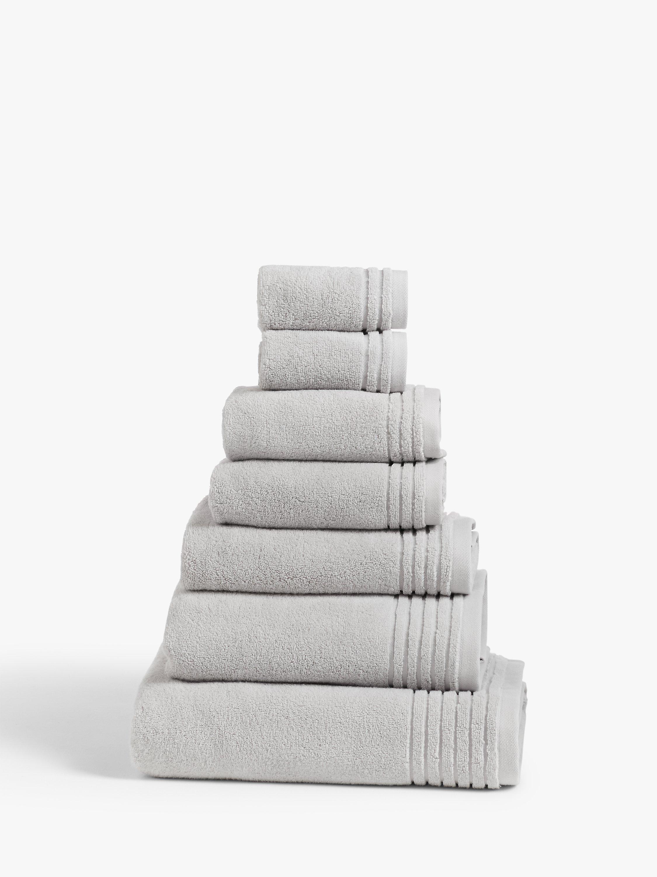 John Lewis Ultra Soft Cotton Towels Silver Grey