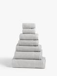 John Lewis Ultra Soft Cotton Towels, Silver Grey