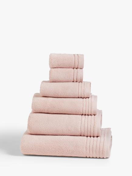 John Lewis Ultra Soft Cotton Towels, Pale Pink