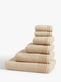 John Lewis Micro-Fresh Ultra Soft Cotton Towels, Caramel