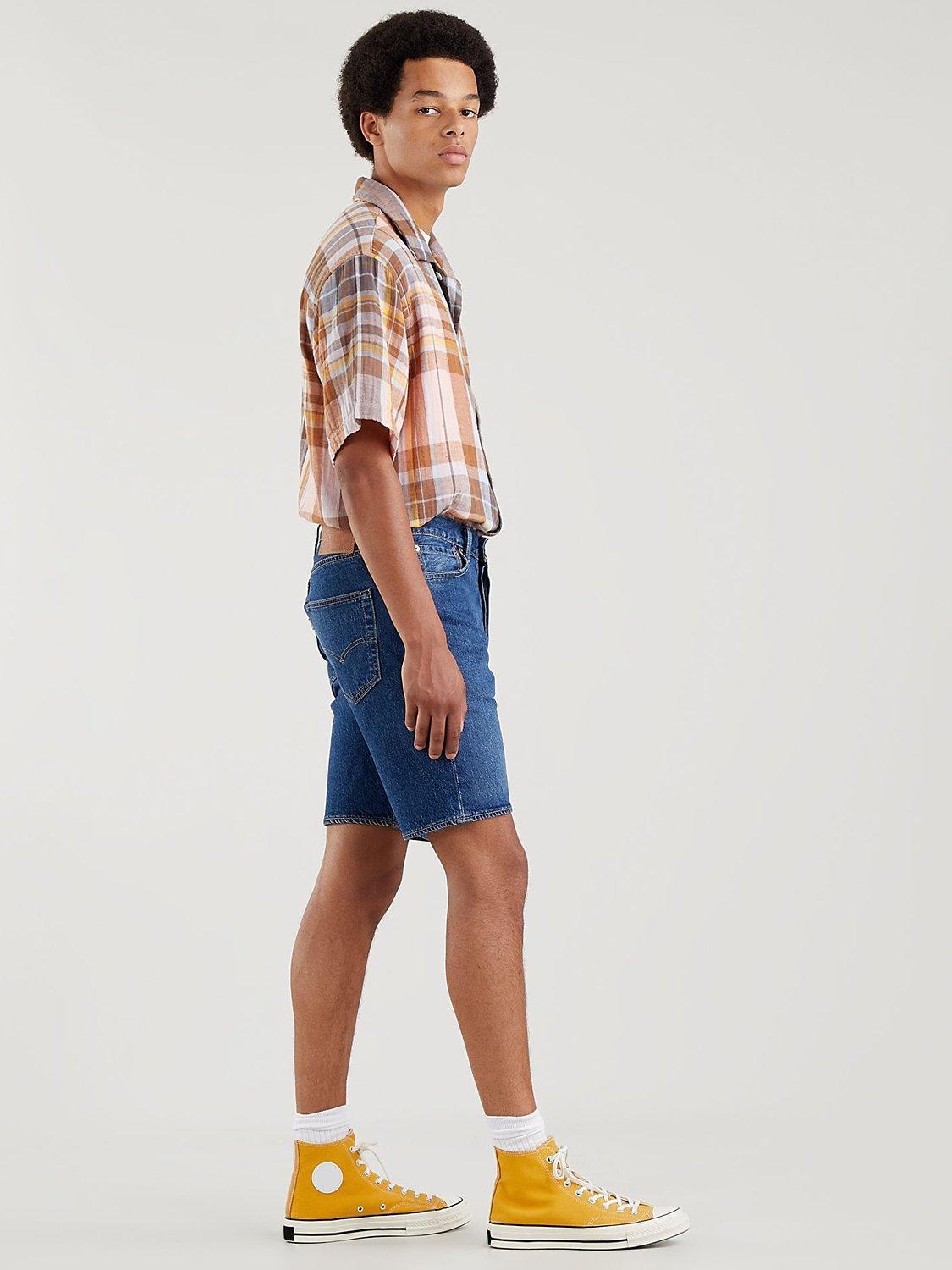 Product image 3 of 5, which shows Levi's 501 Hemmed Denim Shorts, Blue Eyes, 30R