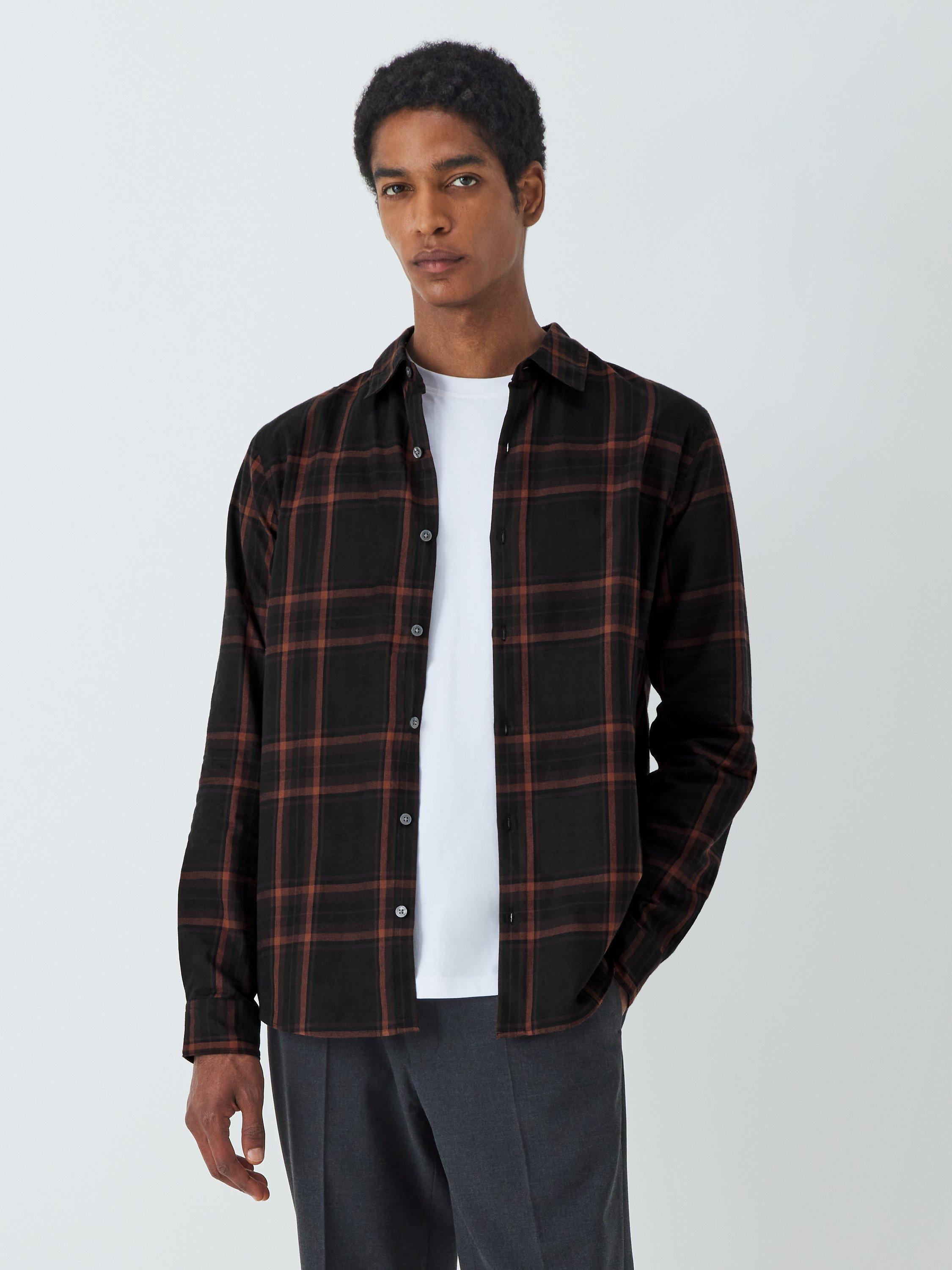 Kin Grid Check Shirt, Tortoise Shell