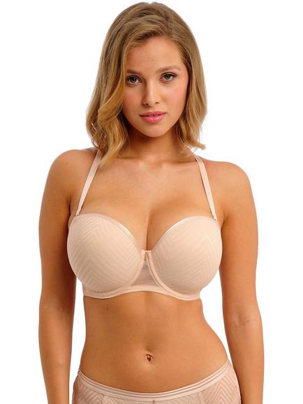 Freya Tailored Underwired Strapless Bra - view 2, Natural Beige