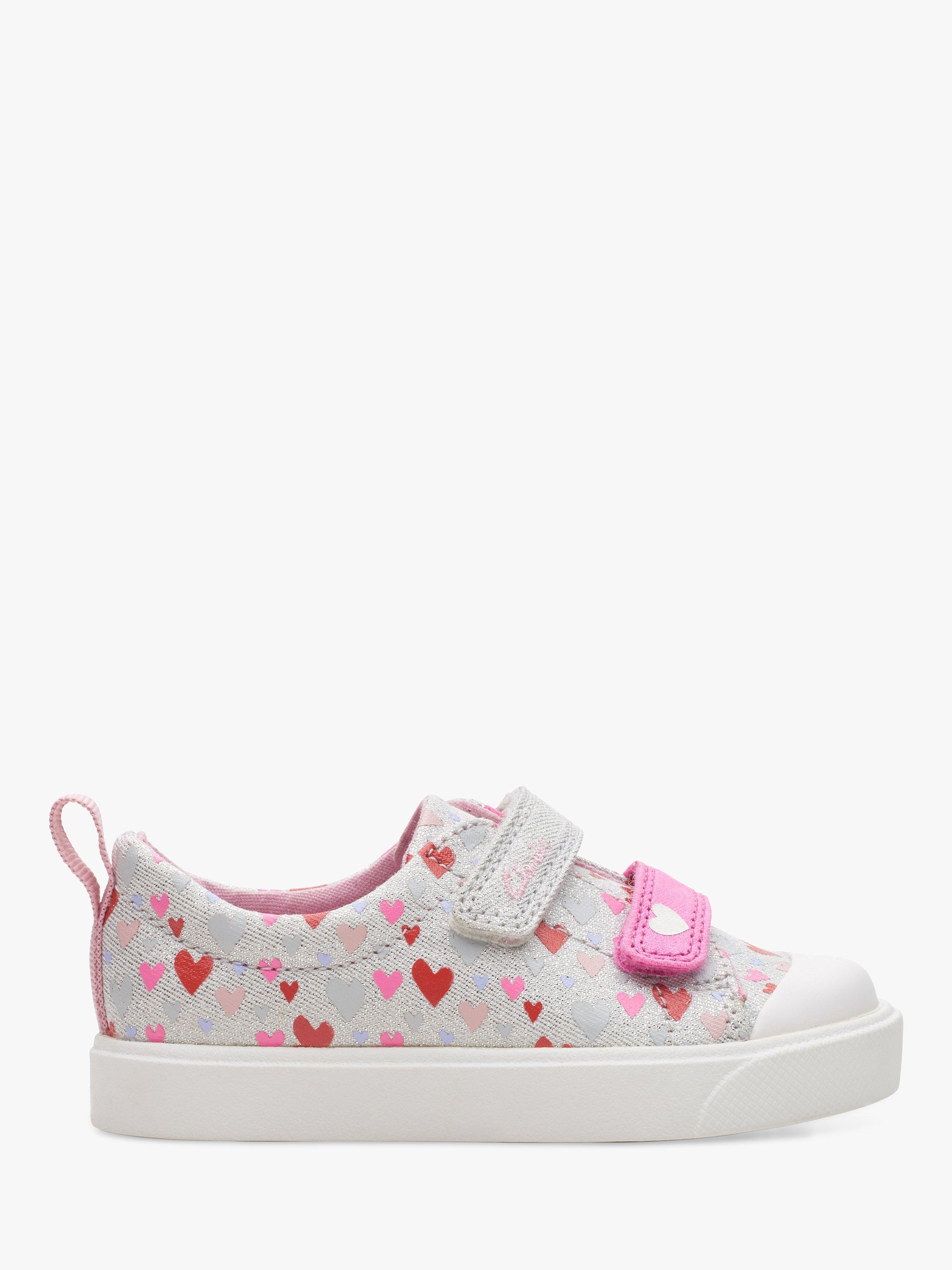 Clarks Kids' City Bright Riptape Trainers, Cotton