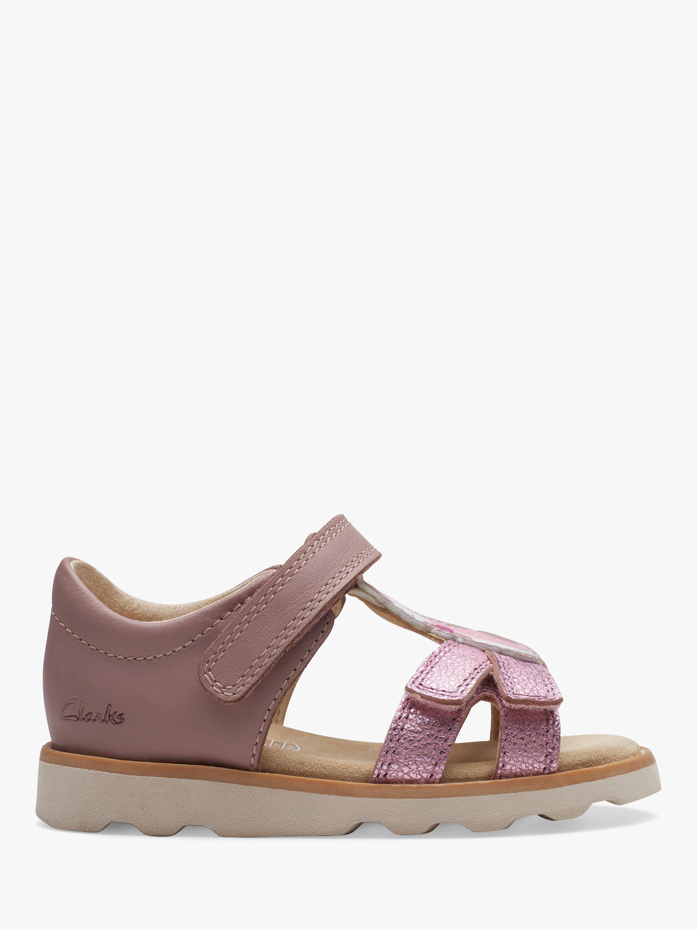Clarks Kids' Crown Brill Sandals, Dusty Pink