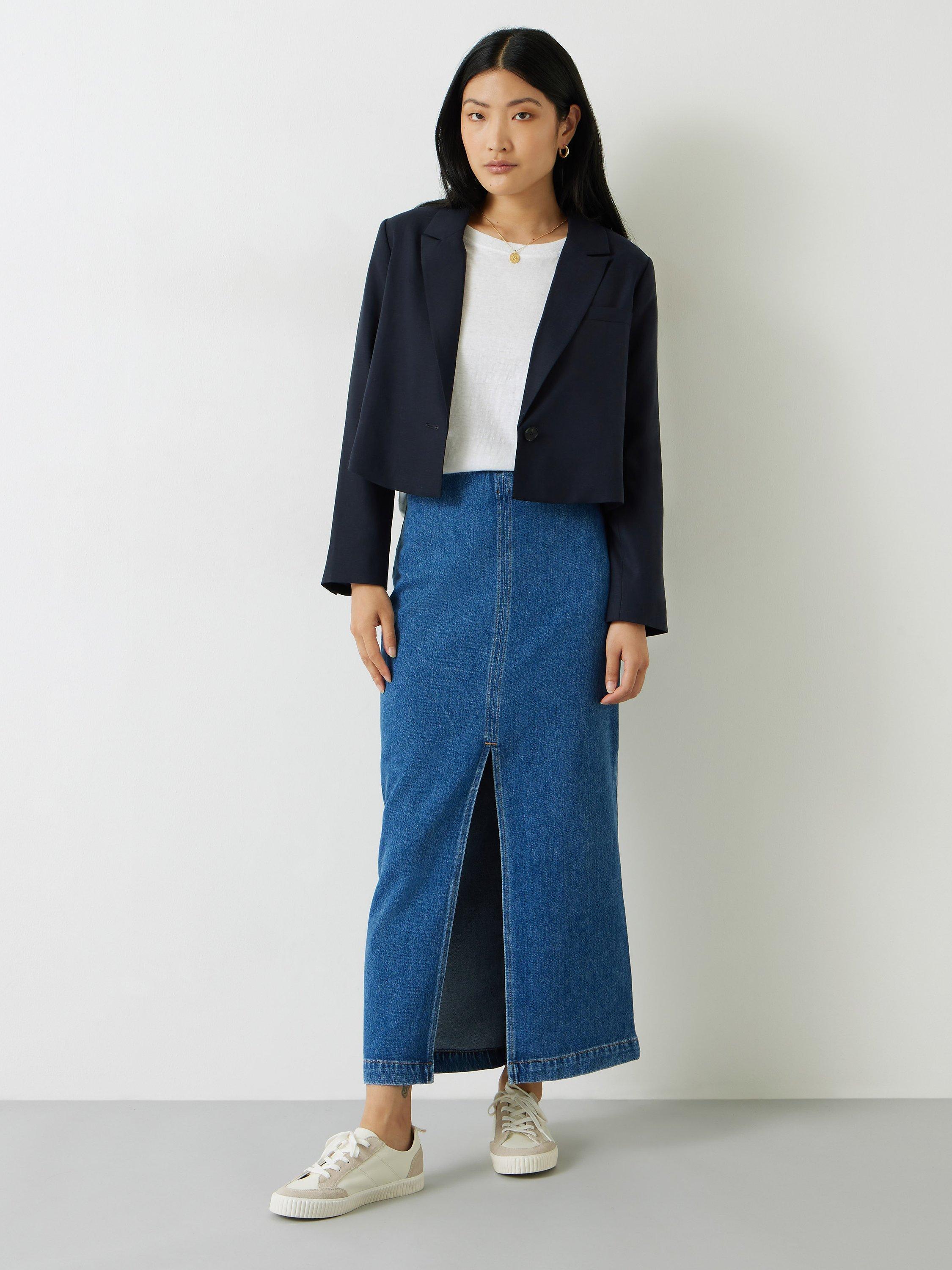 HUSH Ariyanna Cropped Blazer, Midnight Navy