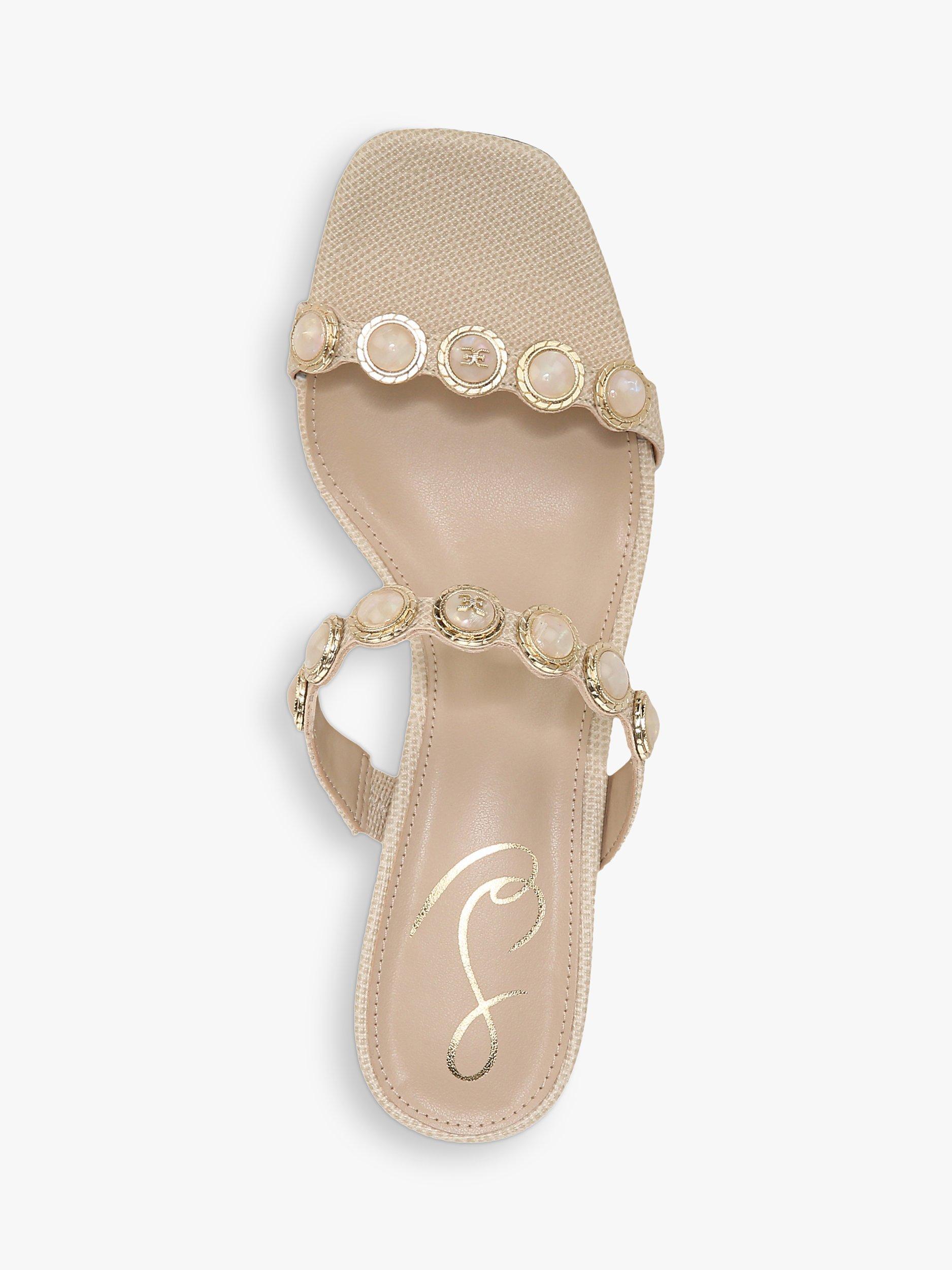 Product image 3 of 4, which shows Sam Edelman Palma Pearl Heeled Sandals, Banana Cream, 8