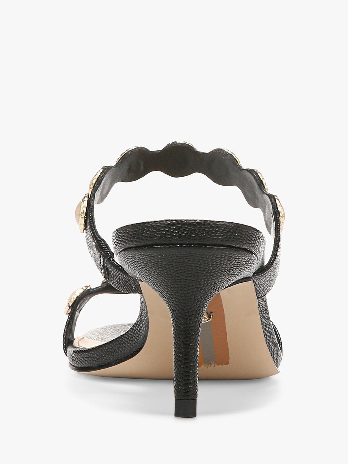Product image 4 of 6, which shows Sam Edelman Palma Pearl Heeled Sandals, Black, 3