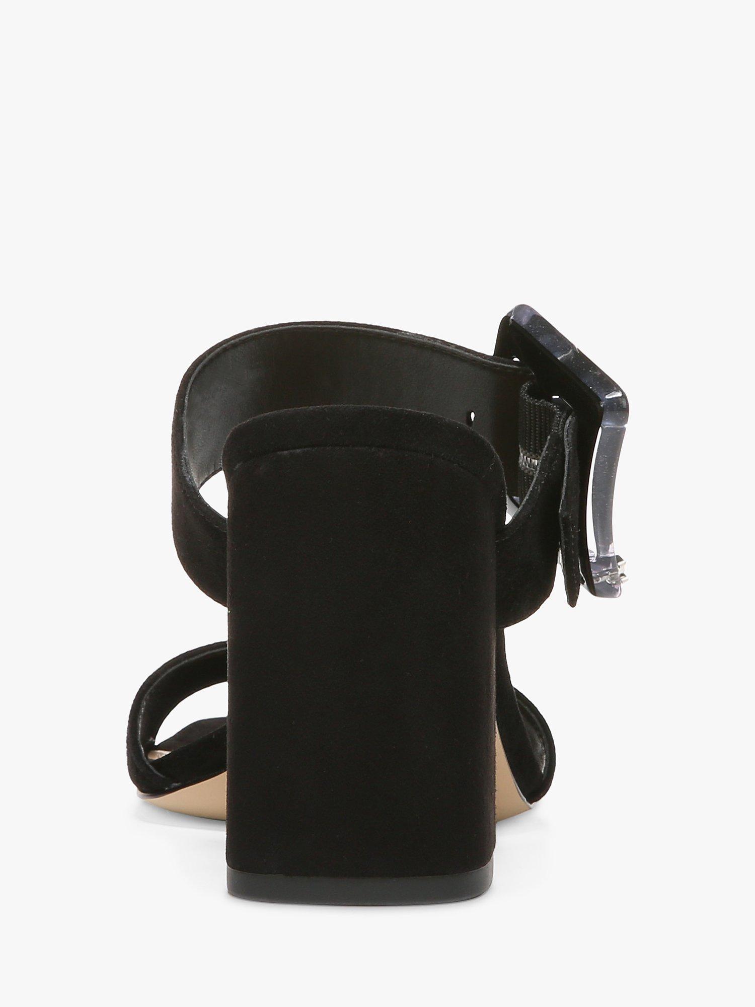 Product image 4 of 6, which shows Sam Edelman Dalton Suede Heeled Mules, Black, 3