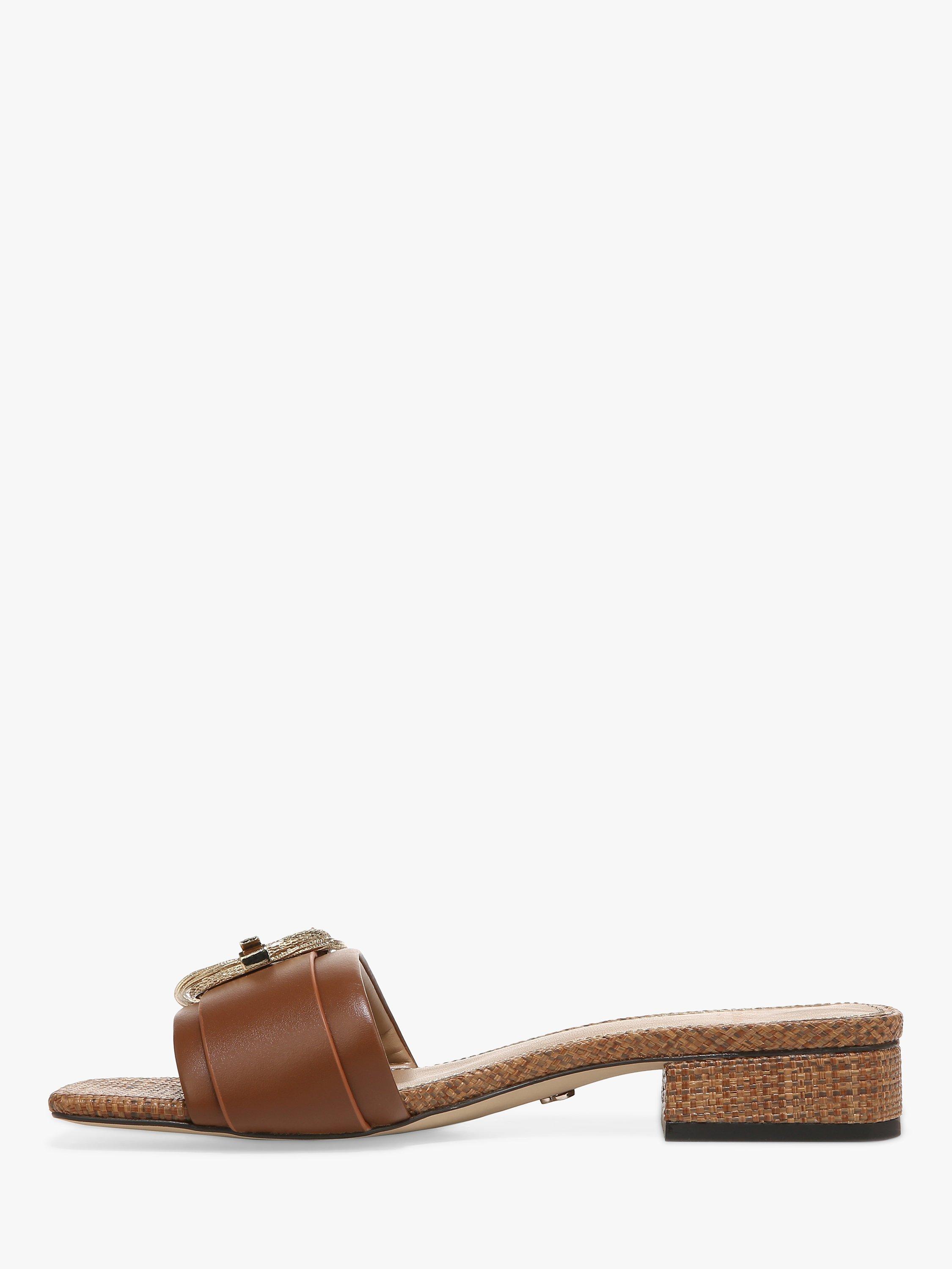 Product image 3 of 6, which shows Sam Edelman Delfi Leather Sliders, Cognac, 8