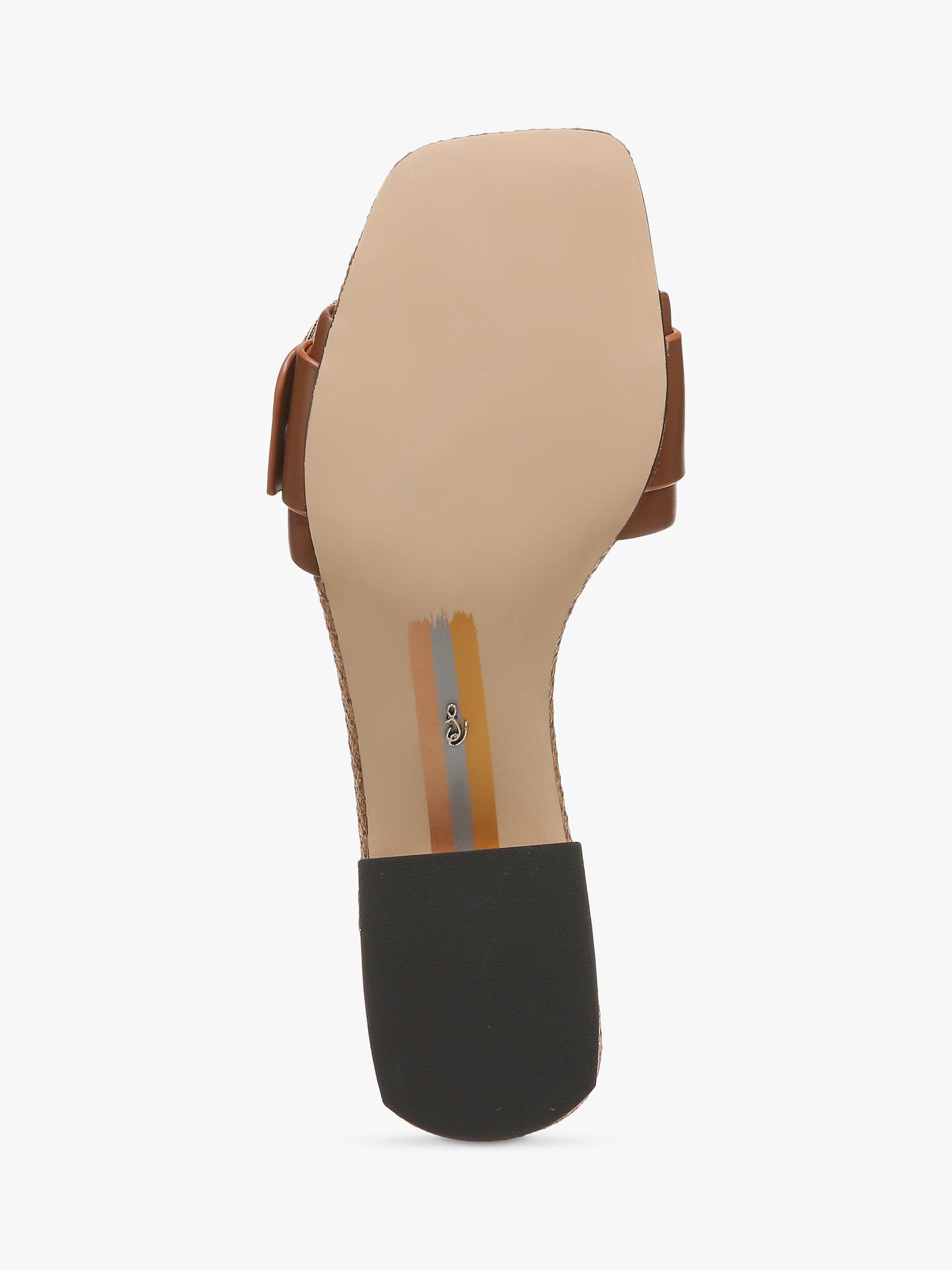 Product image 6 of 6, which shows Sam Edelman Delfi Leather Sliders, Cognac, 8