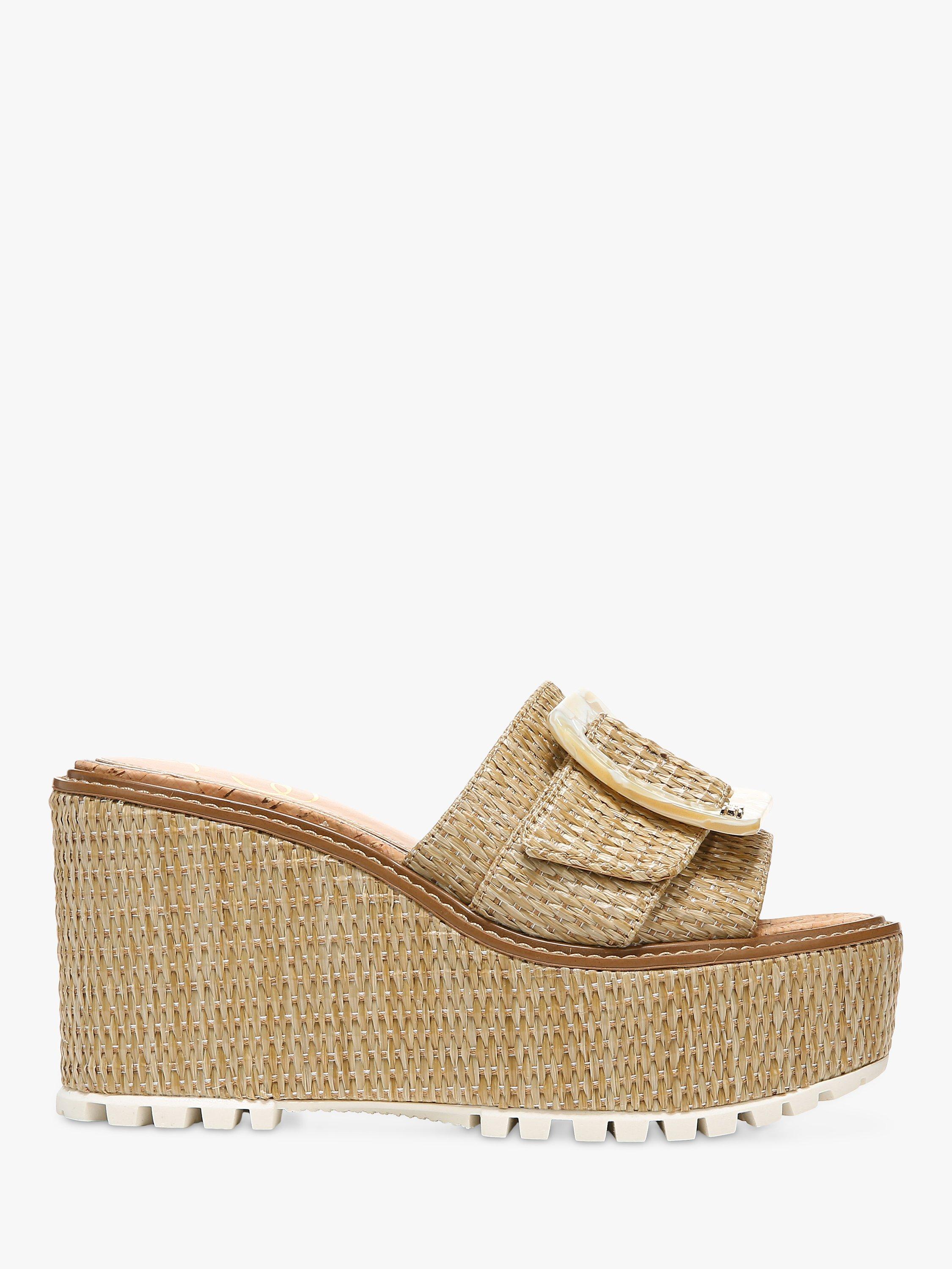 Sam Edelman Livi Wedge Heel Sandals, Cuoio, Natural