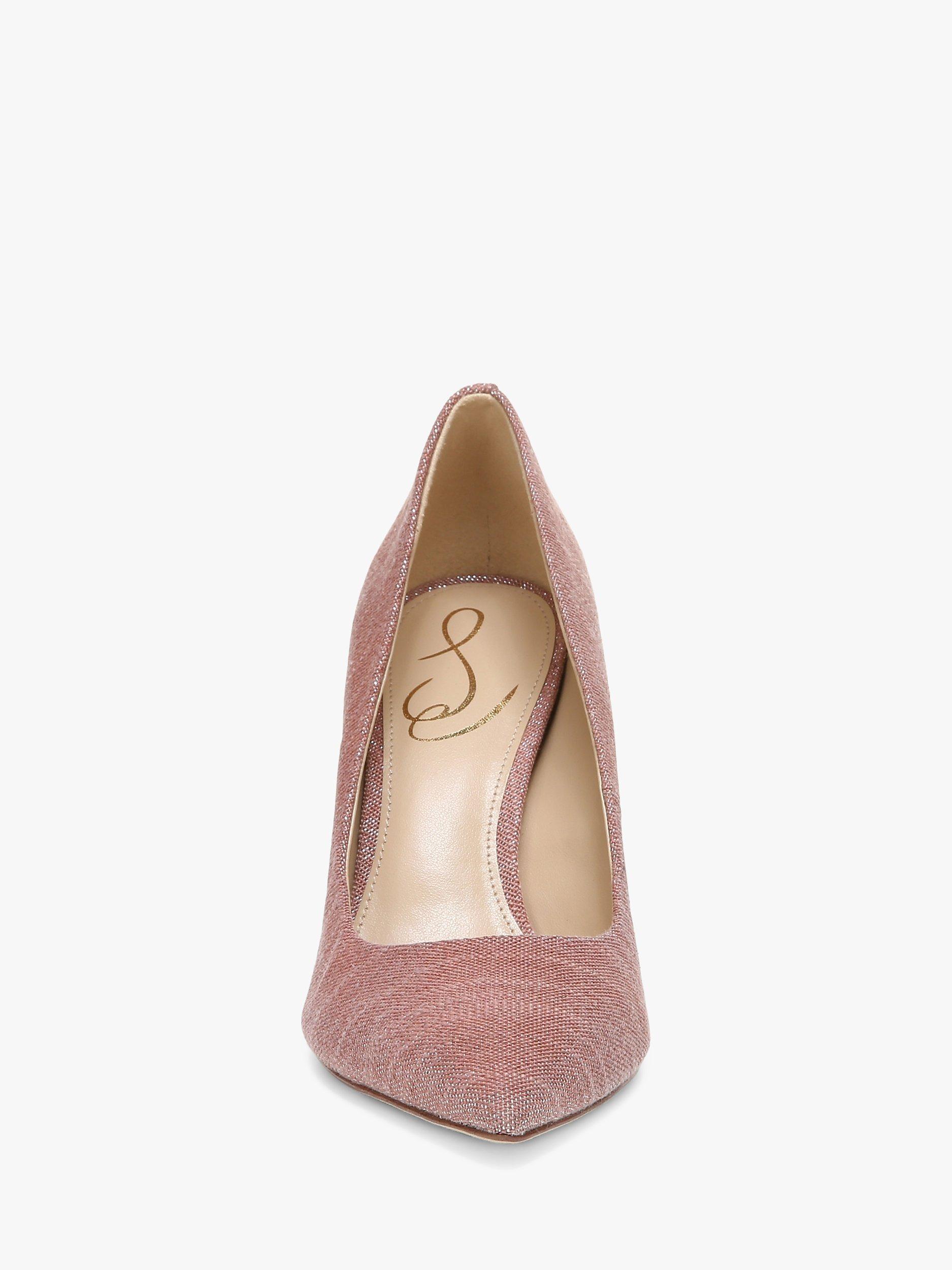 Sam Edelman Hazel Leather Pointed Toe Heeled Pumps, Terracotta Rose, 3