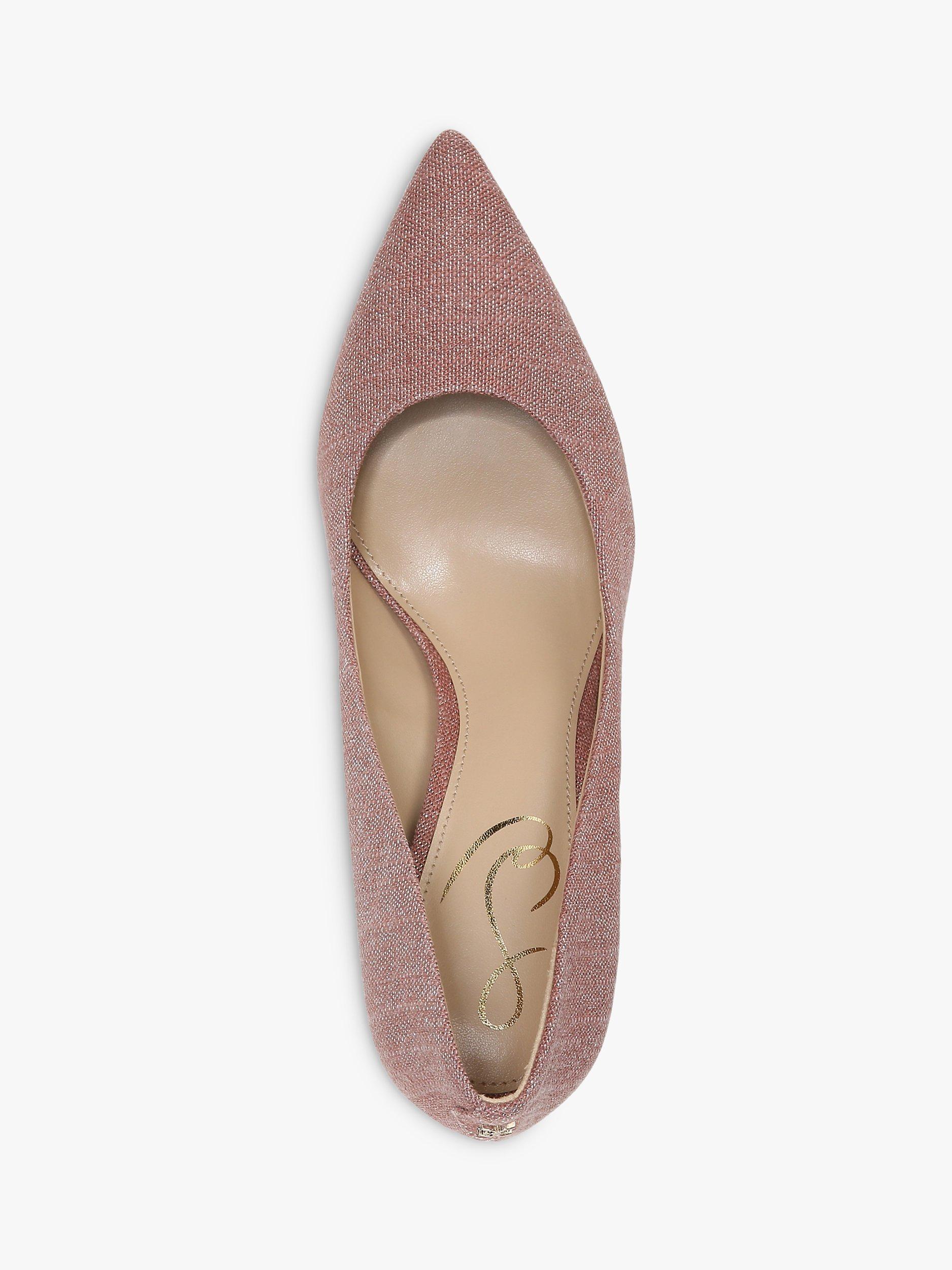 Sam Edelman Hazel Leather Pointed Toe Heeled Pumps, Terracotta Rose, 3