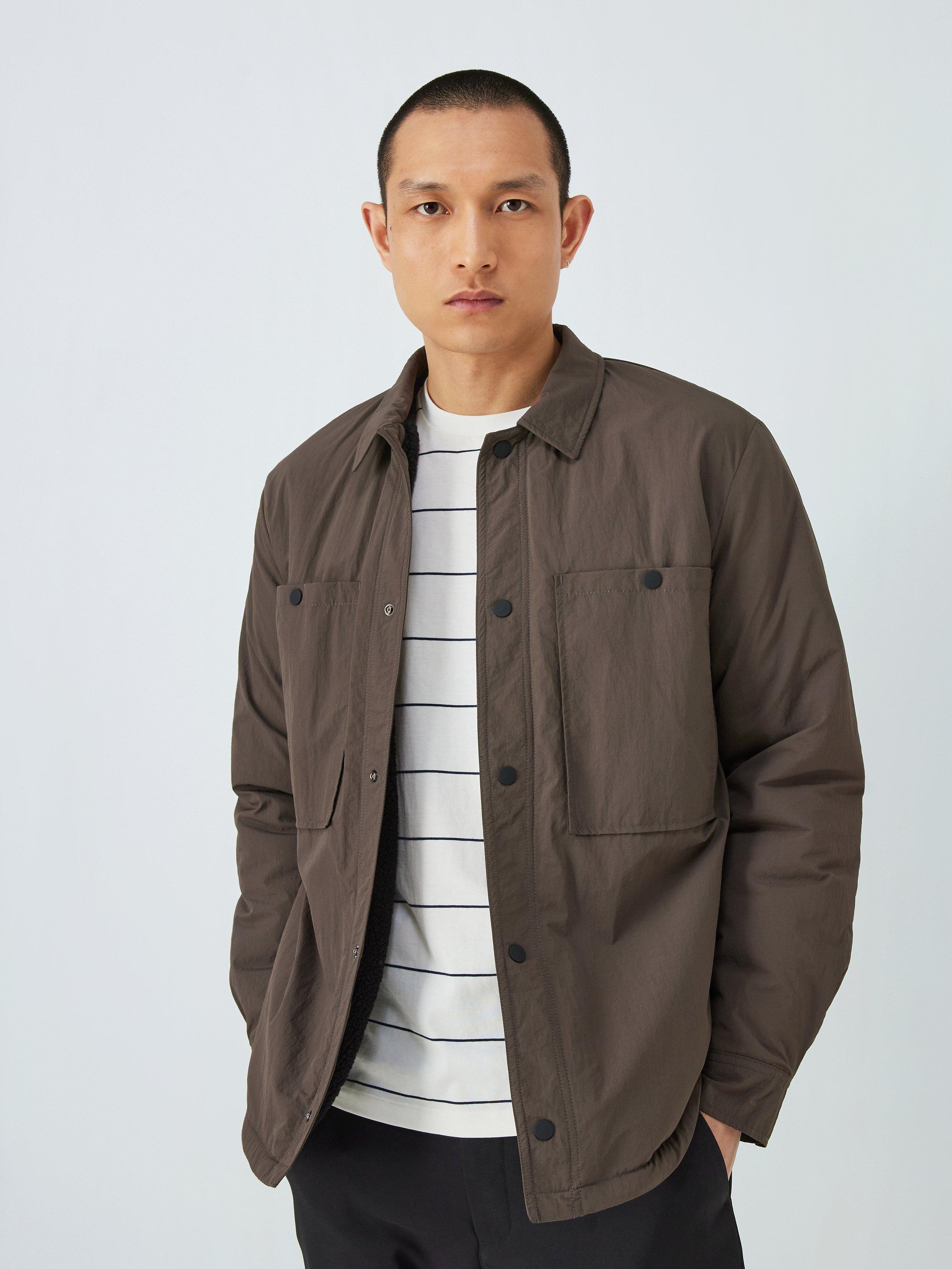 Kin Borg Lined Overshirt, Taupe Brown