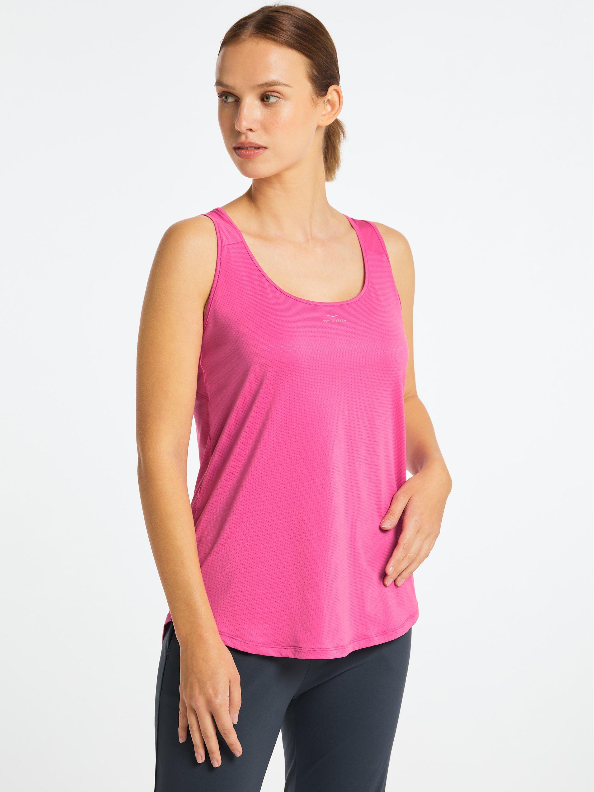 Product image 1 of 7, which shows Venice Beach Lou Gym Vest, Pink Sky, XS