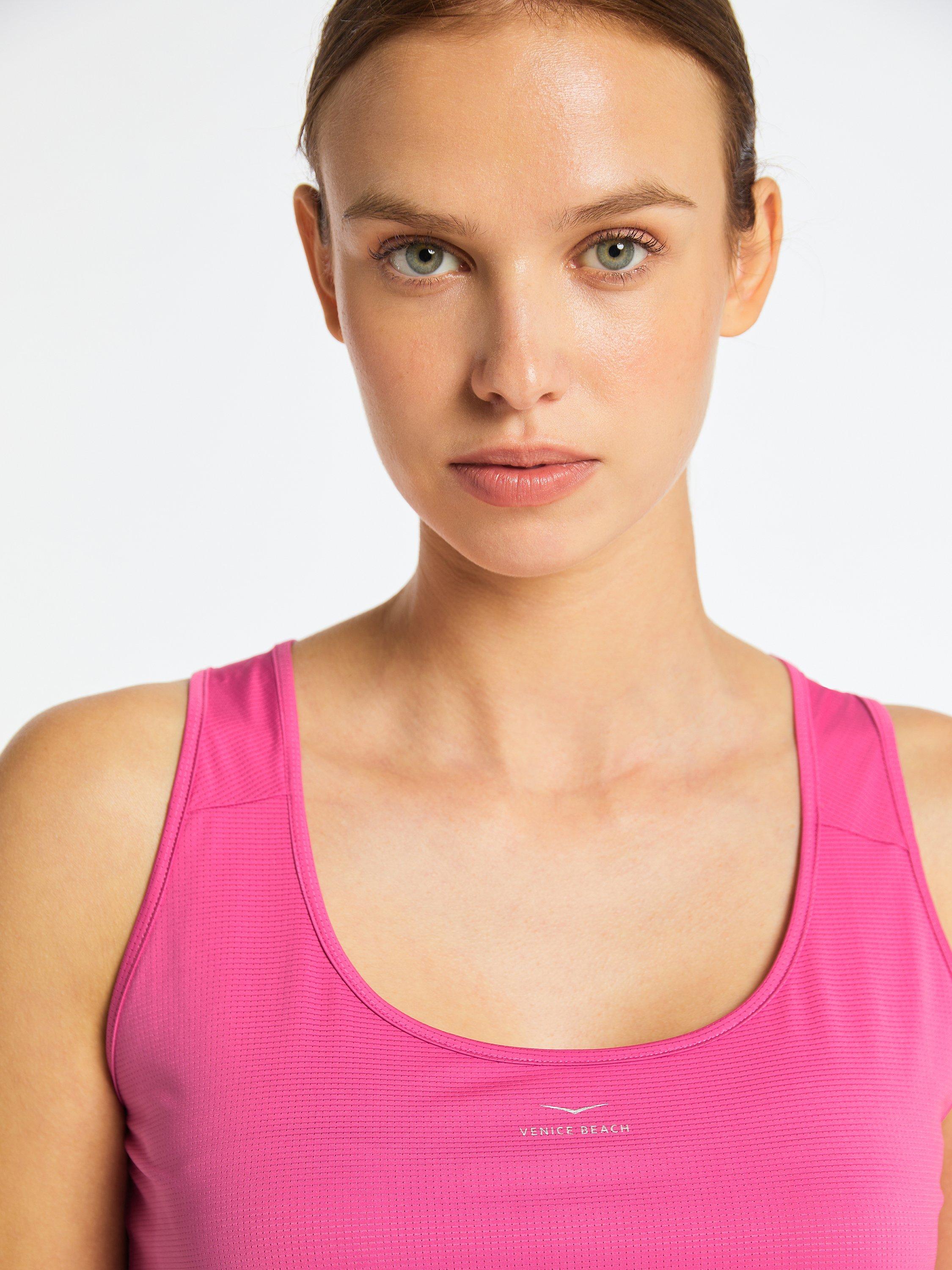 Product image 6 of 7, which shows Venice Beach Lou Gym Vest, Pink Sky, XS