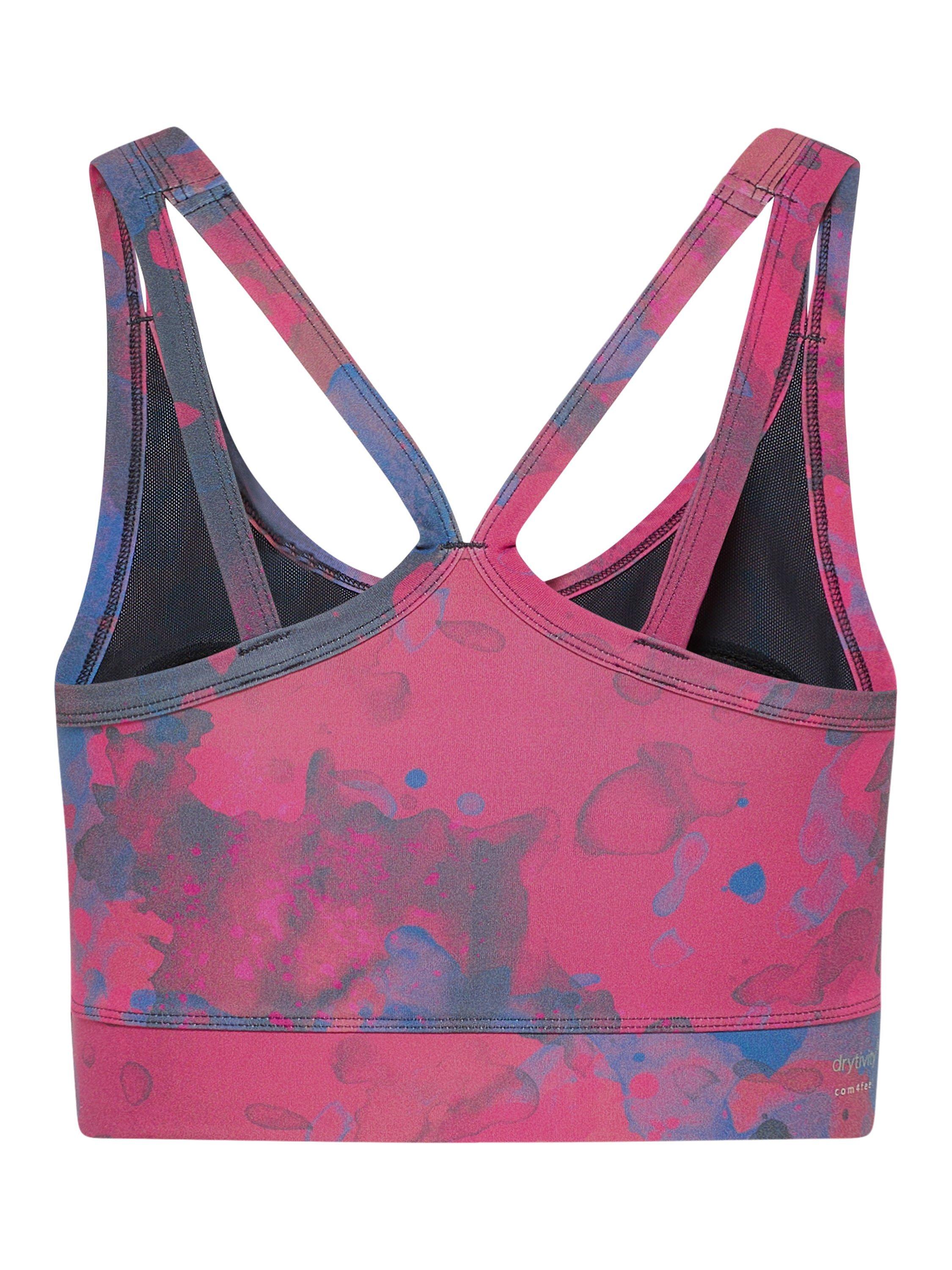 Product image 5 of 7, which shows Venice Beach Violet Medium Impact Sports Bra, Aop Colour Clash, XS