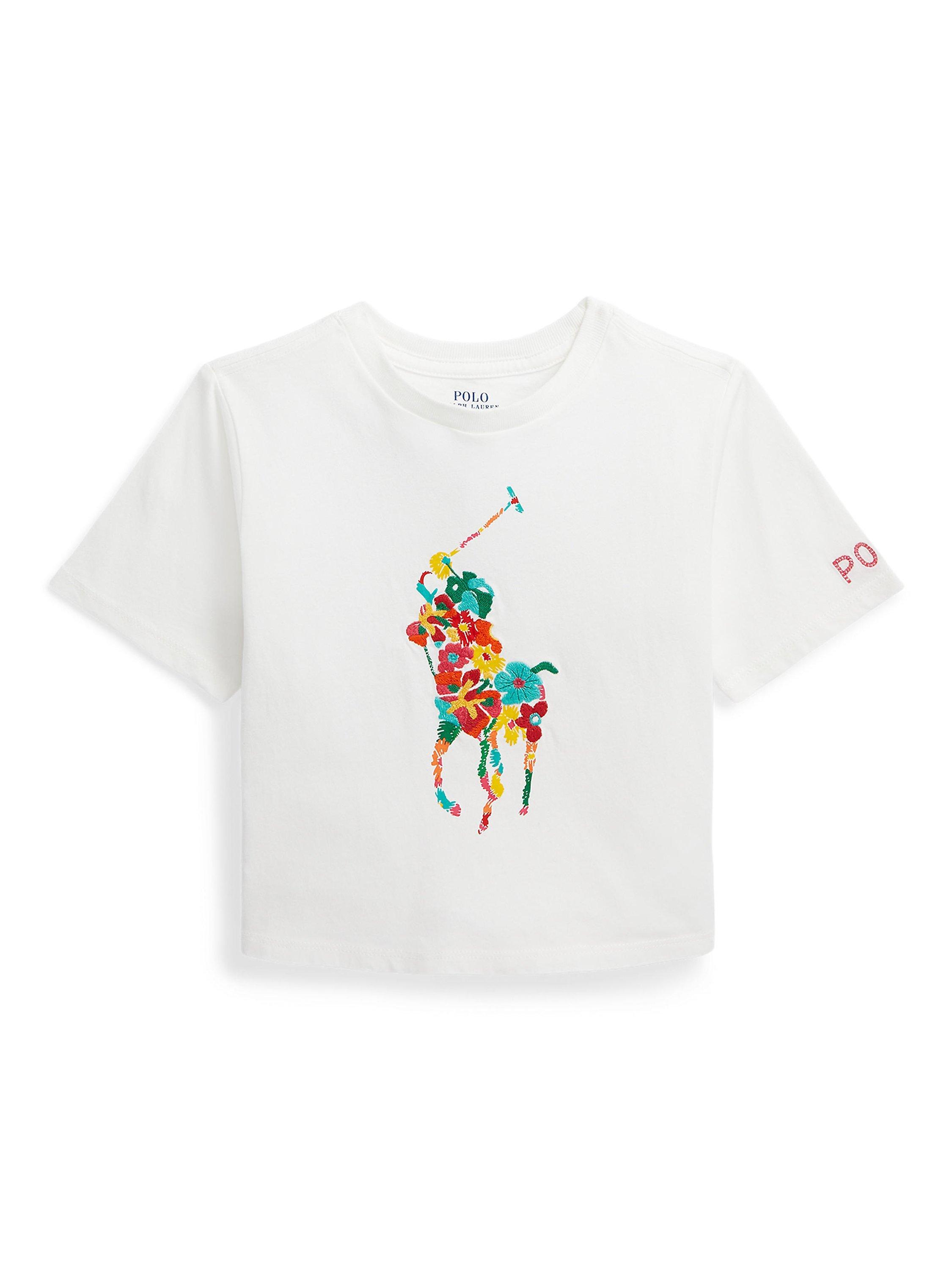 Ralph Lauren Kids' Boxy Short Sleeve T-Shirt, Deckwash White