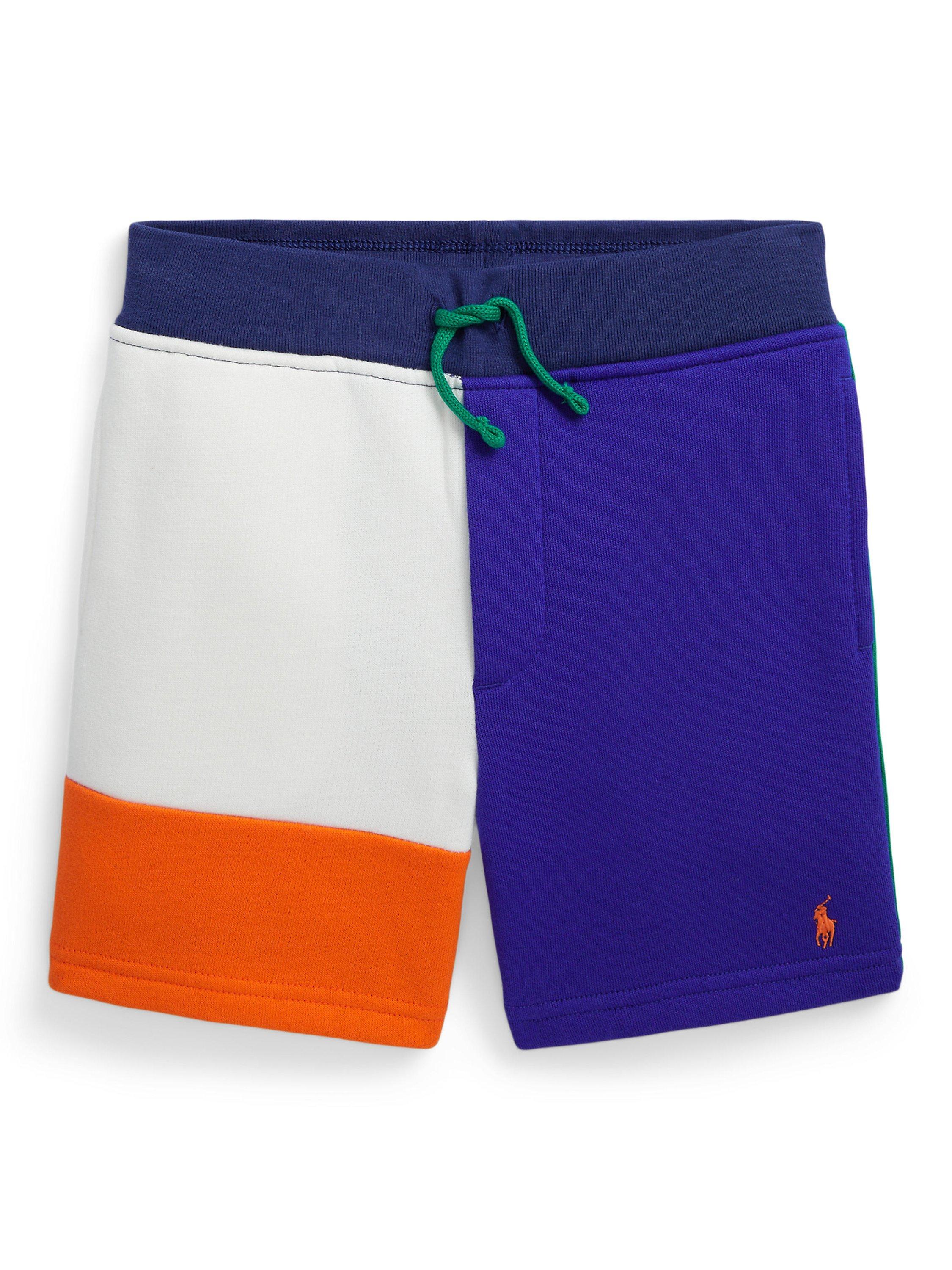 Ralph Lauren Kids' Athletic Colour Block Shorts, City Royal/Multi