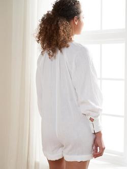 Truly Cotton Cheesecloth Playsuit - view 2, Ecru