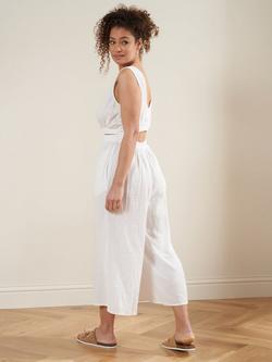 Truly Cotton Cheesecloth Jumpsuit - view 2, Ecru