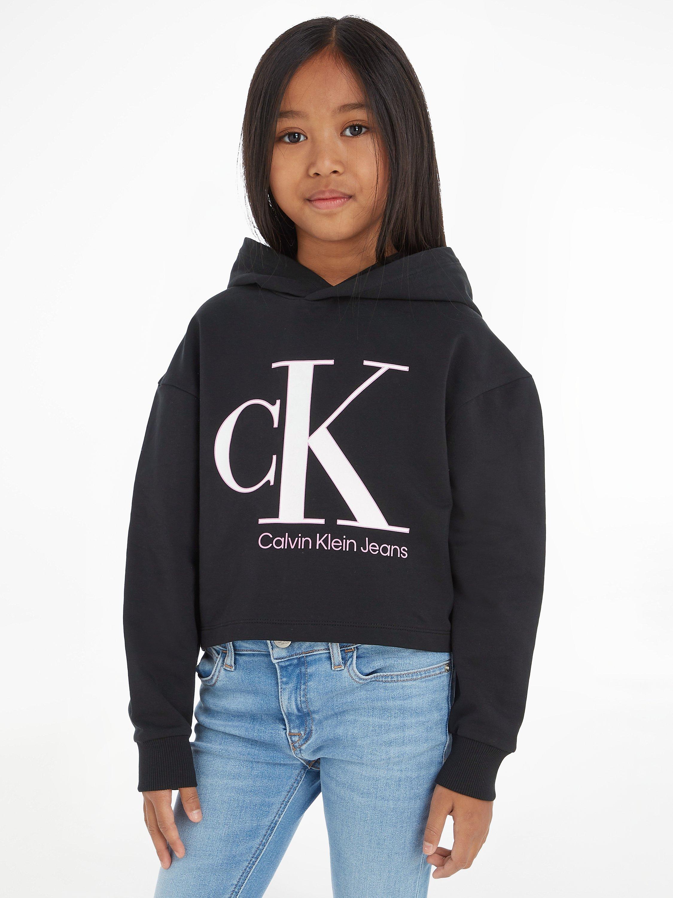 Calvin Klein Jeans Kids' Monogram Logo Hoodie, Ck Black