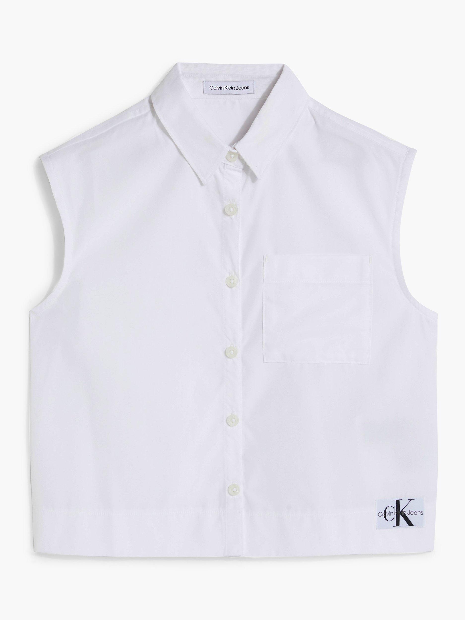 Calvin Klein Jeans Sleeveless Shirt, Bright White