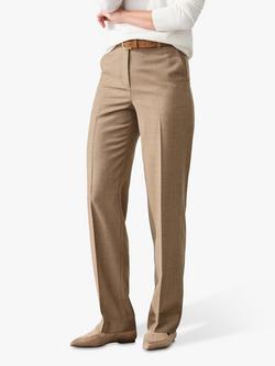 Pure Collection Wide Leg Wool Blend Trousers, Camel, Camel