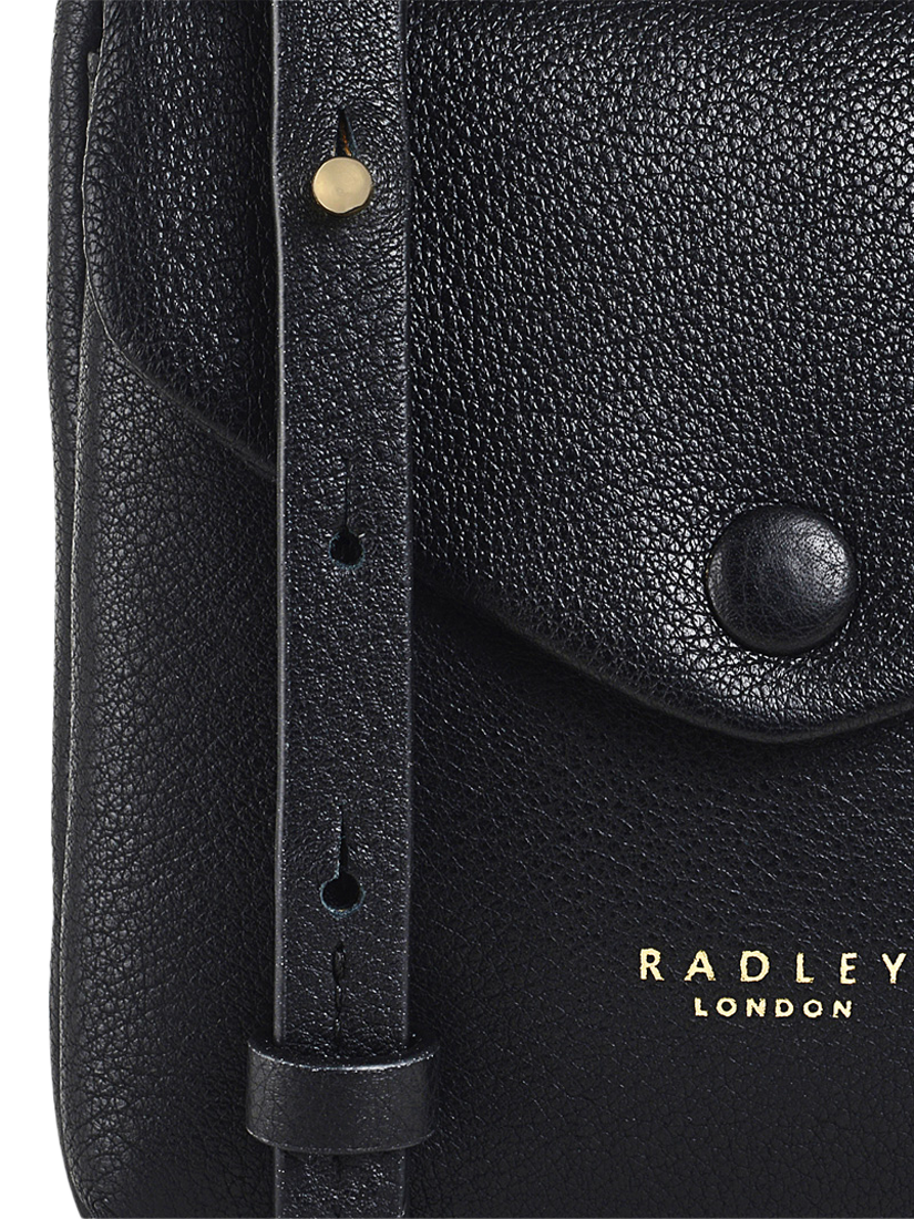 Product image 4 of 4, which shows Radley Mallow Street Leather Cross Body Phone Bag, Black, One Size