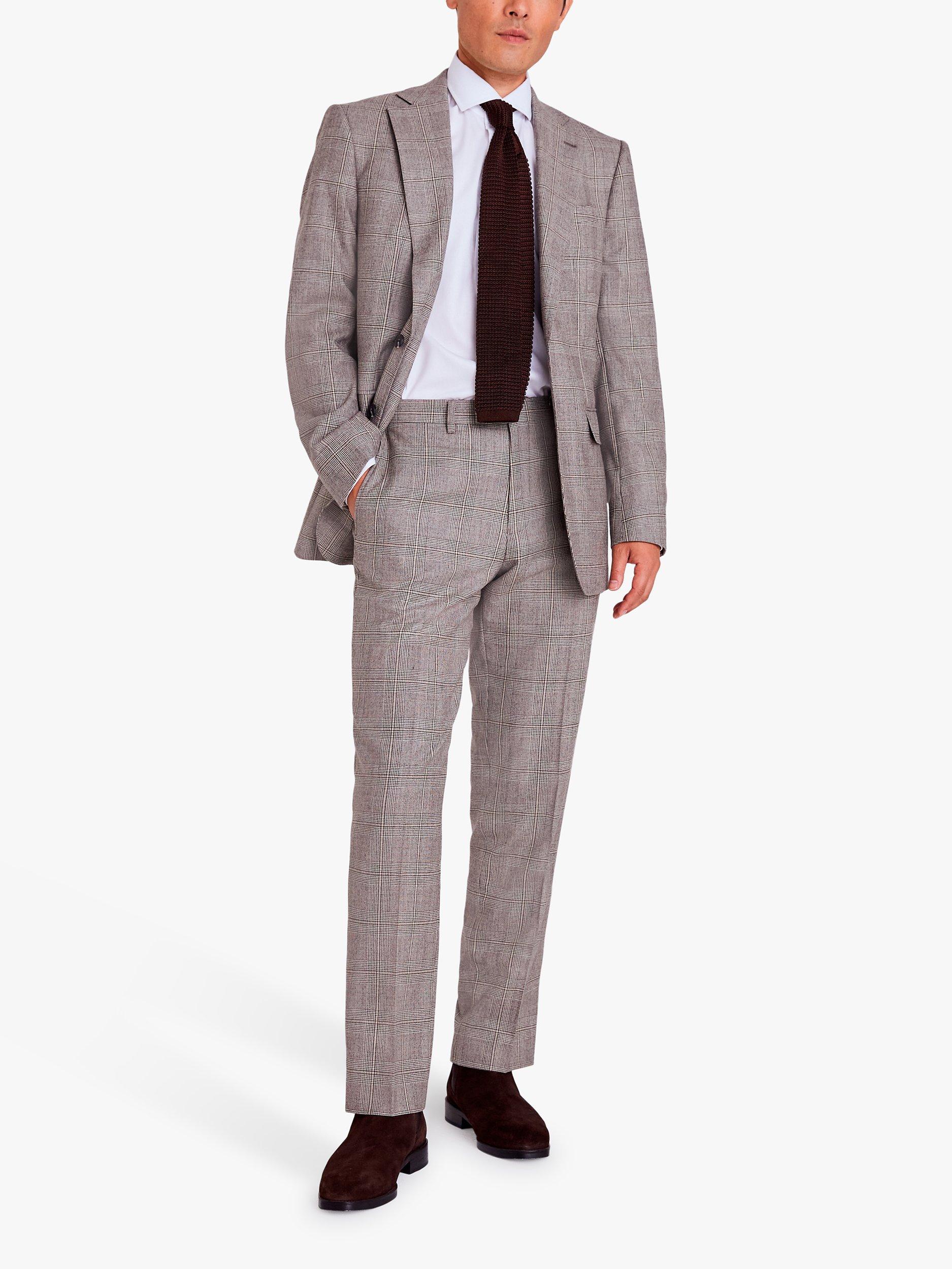 Moss Performance Regular Fit Check Suit Jacket, Beige