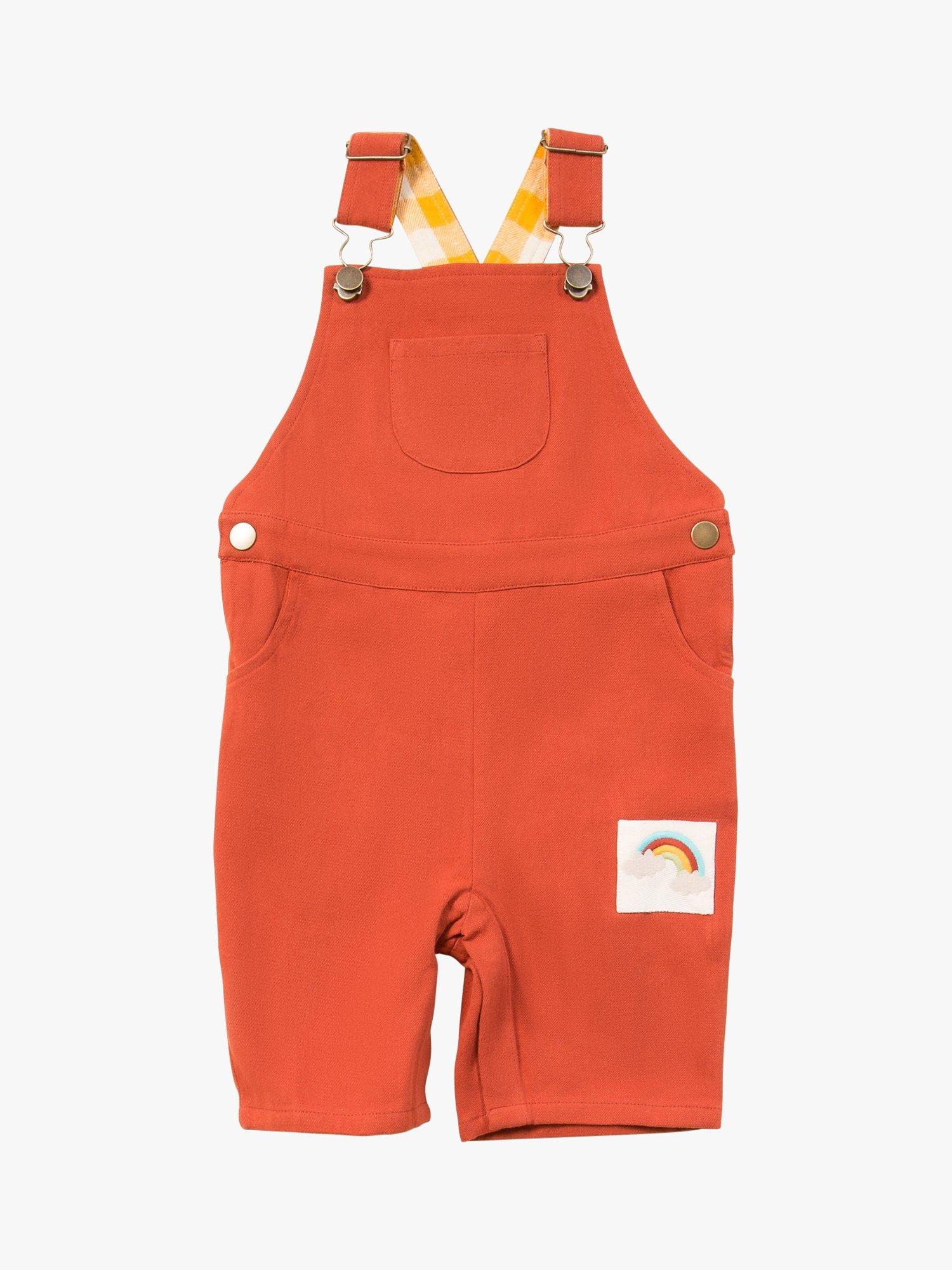 Little Green Radicals Baby Twill Dungarees, Red