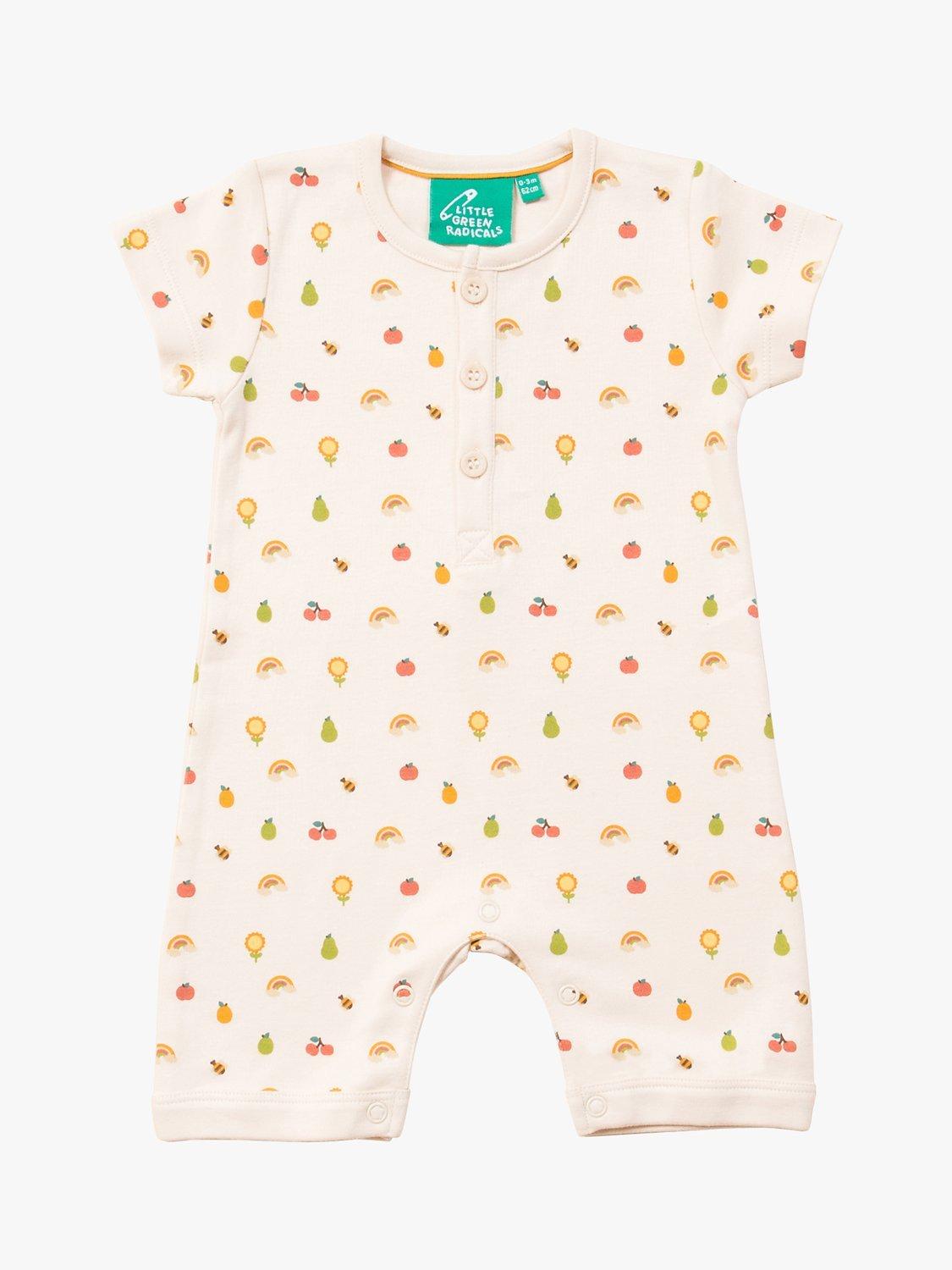 Little Green Radicals Baby Organic Cotton Garden Days Romper, Multi