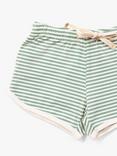 Little Green Radicals Baby Striped Run Around Drawstring Shorts