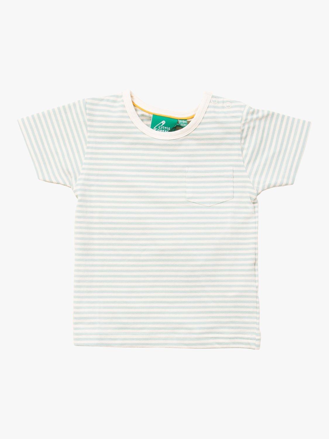 Little Green Radicals Baby Organic Cotton Striped Short Sleeve T-Shirt