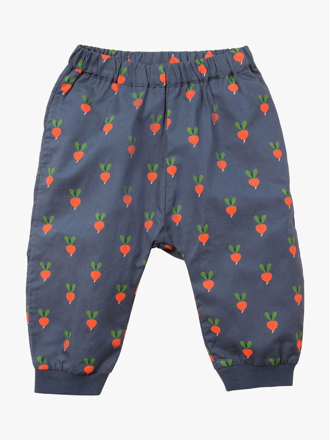 Little Green Radicals Baby Organic Cotton Radical Radish Joggers, Navy