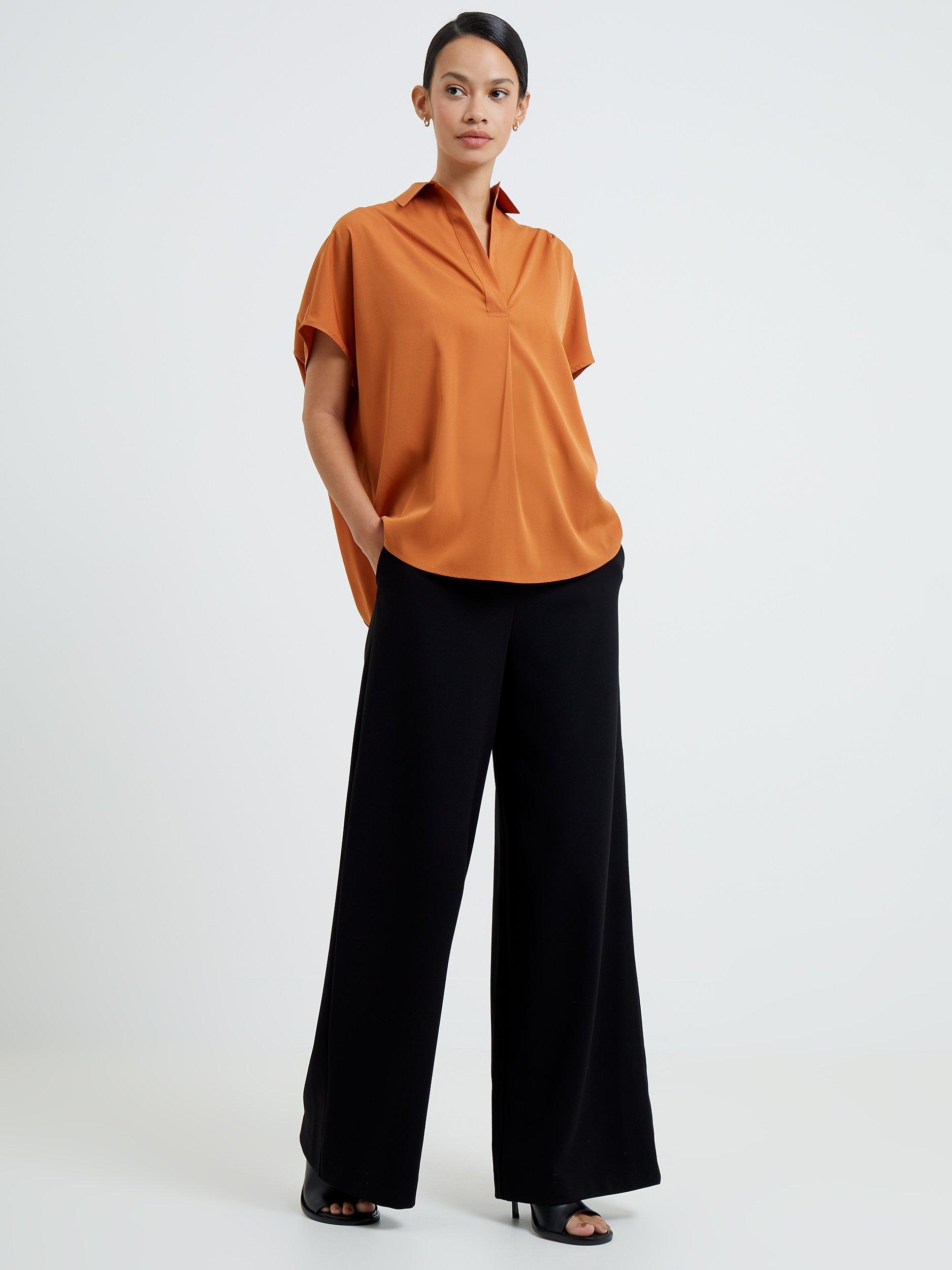 French Connection Cele Crepe Popover Blouse