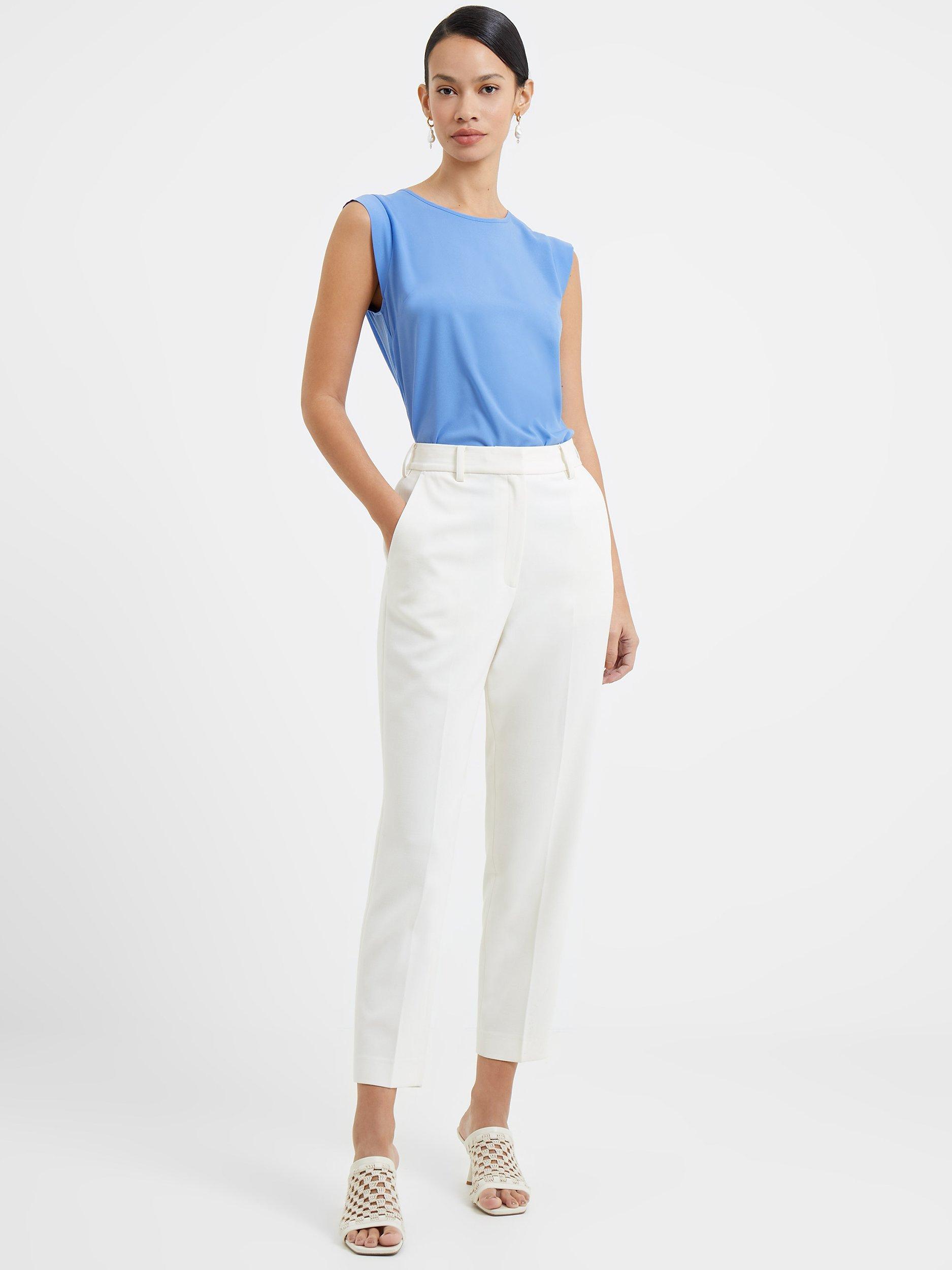 French Connection Whisper Tapered Trousers, Summer White        