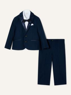 Monsoon Kids' Thomas Four-Piece Suit, Navy, Navy