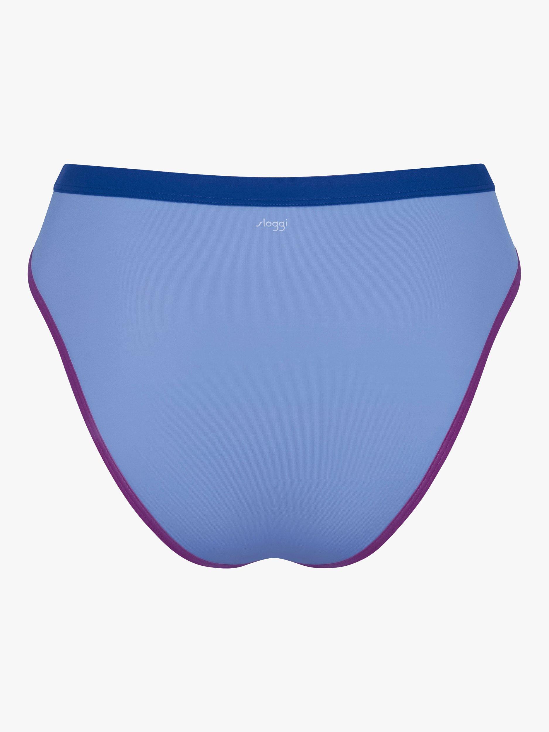Product image 6 of 6, which shows sloggi Shore Marina Grande Ultra High Leg Swim Bottoms, Riviera, M