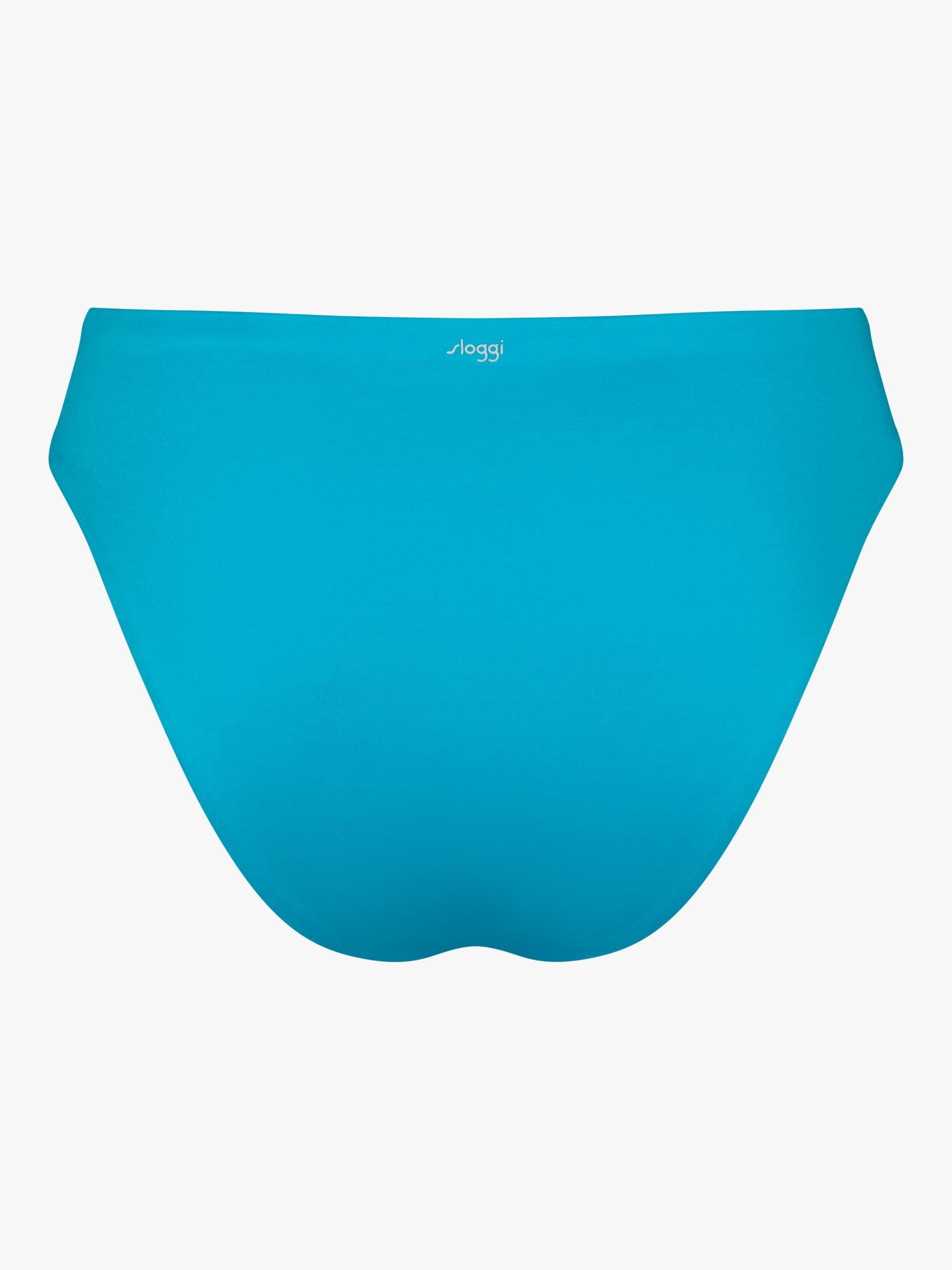 Product image 11 of 11, which shows sloggi Shore Fornillo Reversible Bikini Bottoms, Turquoise/Purple, S
