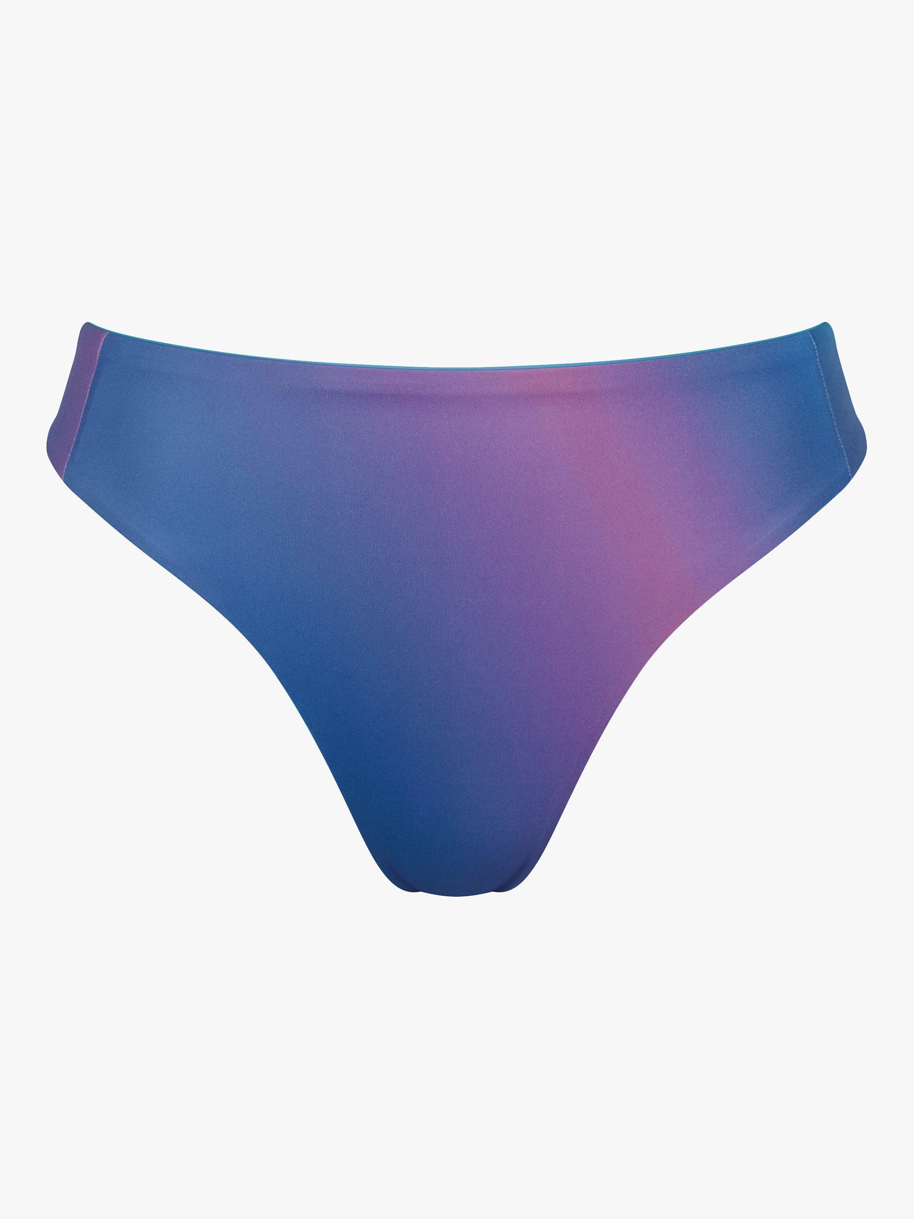 Product image 8 of 11, which shows sloggi Shore Fornillo Reversible Bikini Bottoms, Turquoise/Purple, S