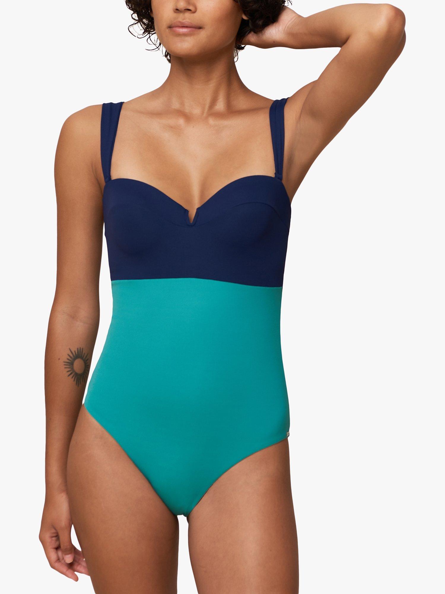 Triumph Summer Glow Padded Bandeau Swimsuit, True Navy