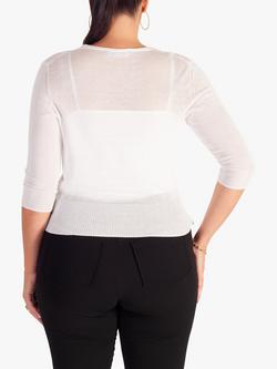 chesca Multiway Silk Linen Blend Cardigan - view 2, White