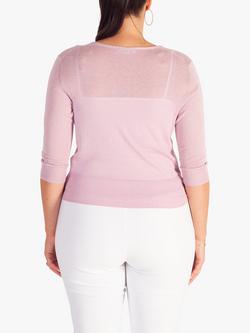 chesca Multiway Silk Linen Blend Cardigan - view 2, Lilac