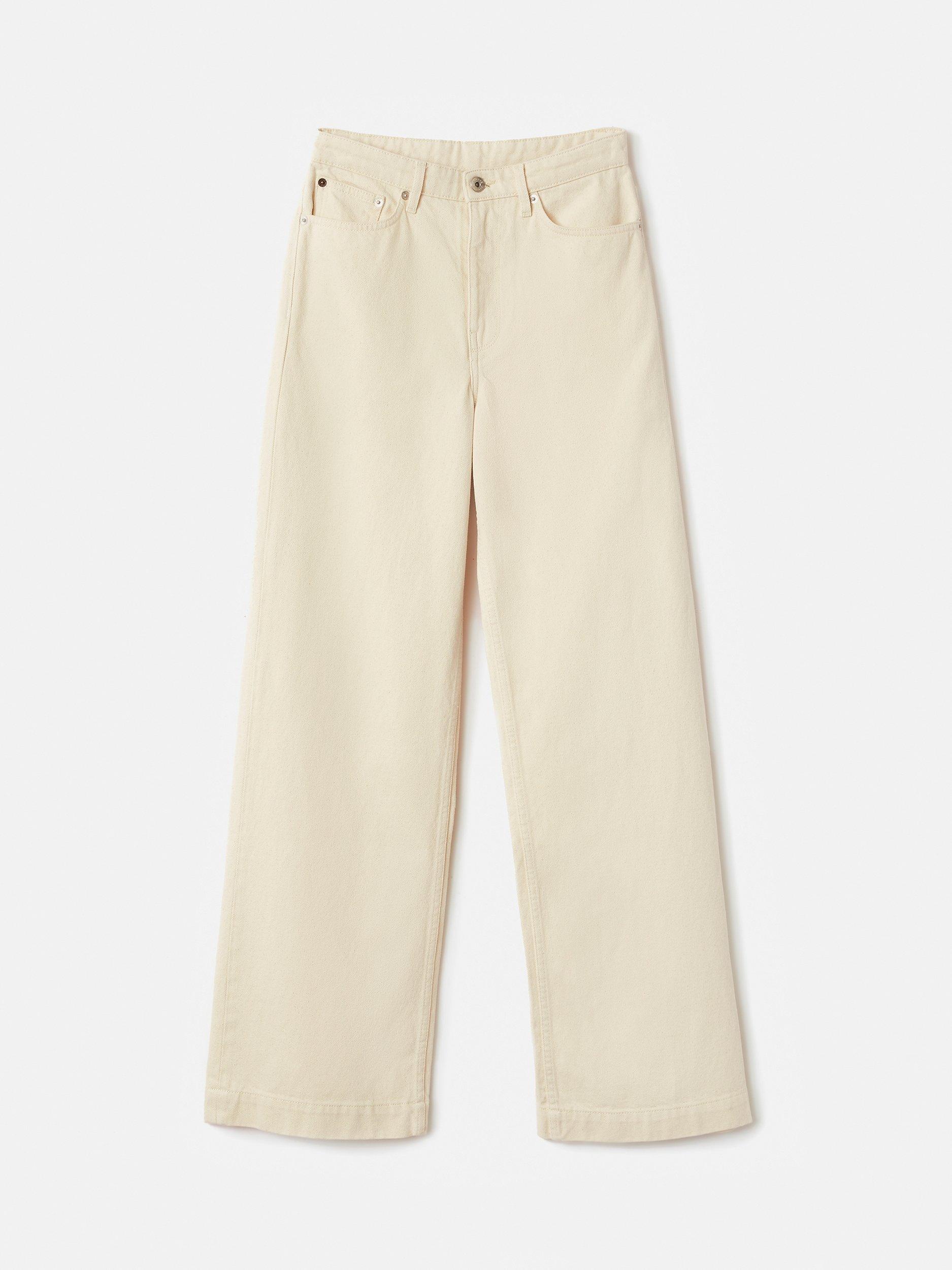 Product image 4 of 4, which shows Jigsaw Balfour Wide Leg Jeans, Ecru, 24R