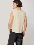 Jigsaw Cotton Wool Blend Rib Knit Tank Top