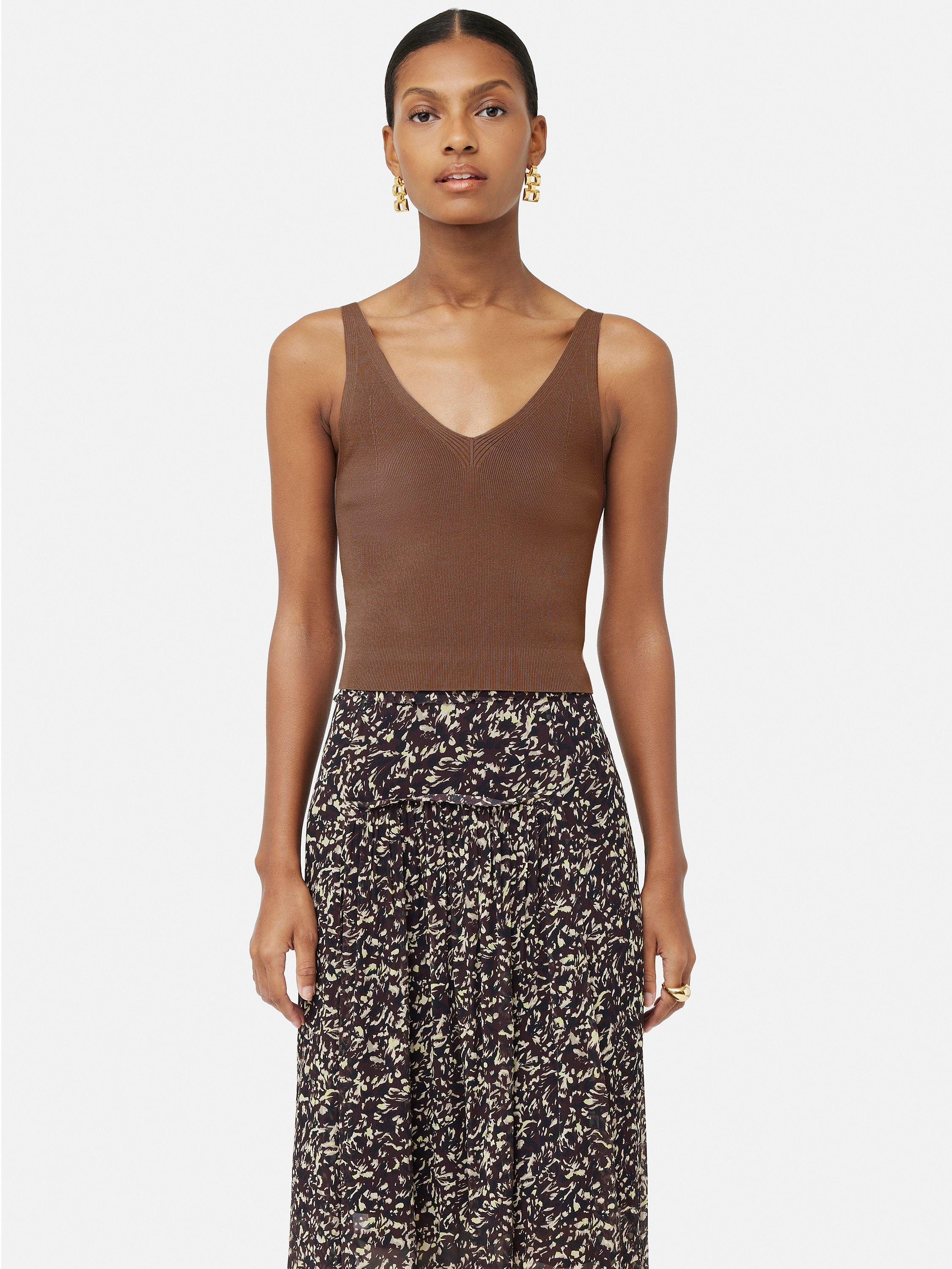Jigsaw Knitted Tank Top, Brown