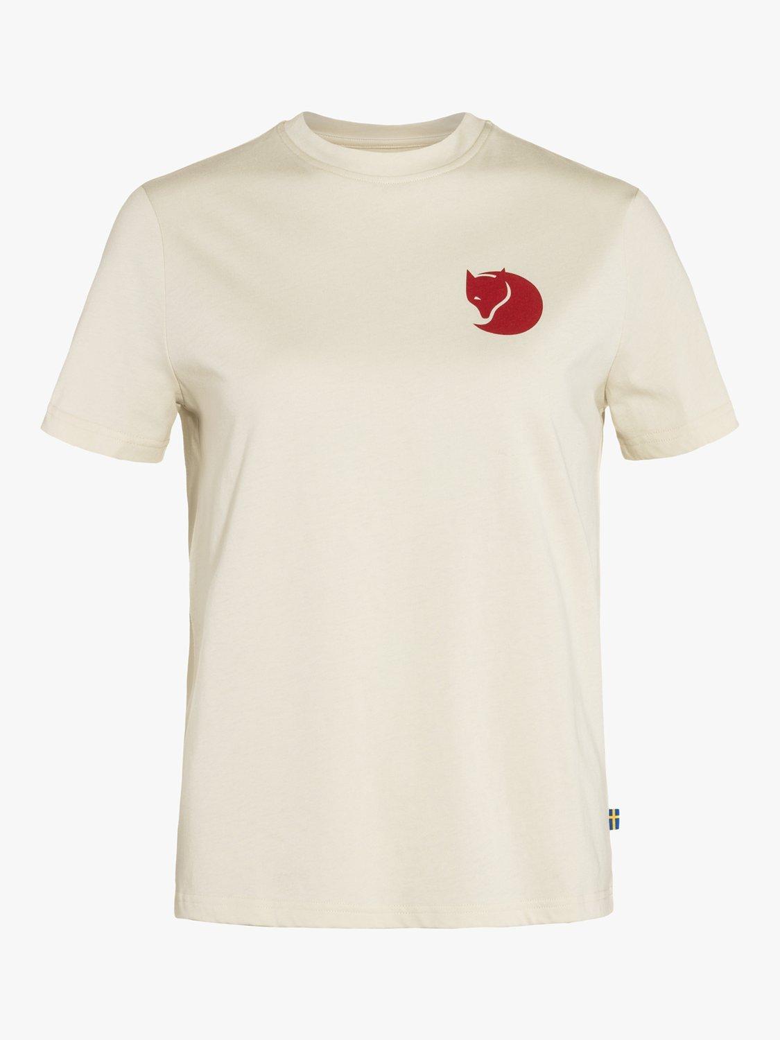 Fjällräven Fox Logo Boxy Fit Short Sleeve T-Shirt, Chalk White