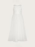 Monsoon Kids' Odette Alice Tulle Maxi Dress, Ivory